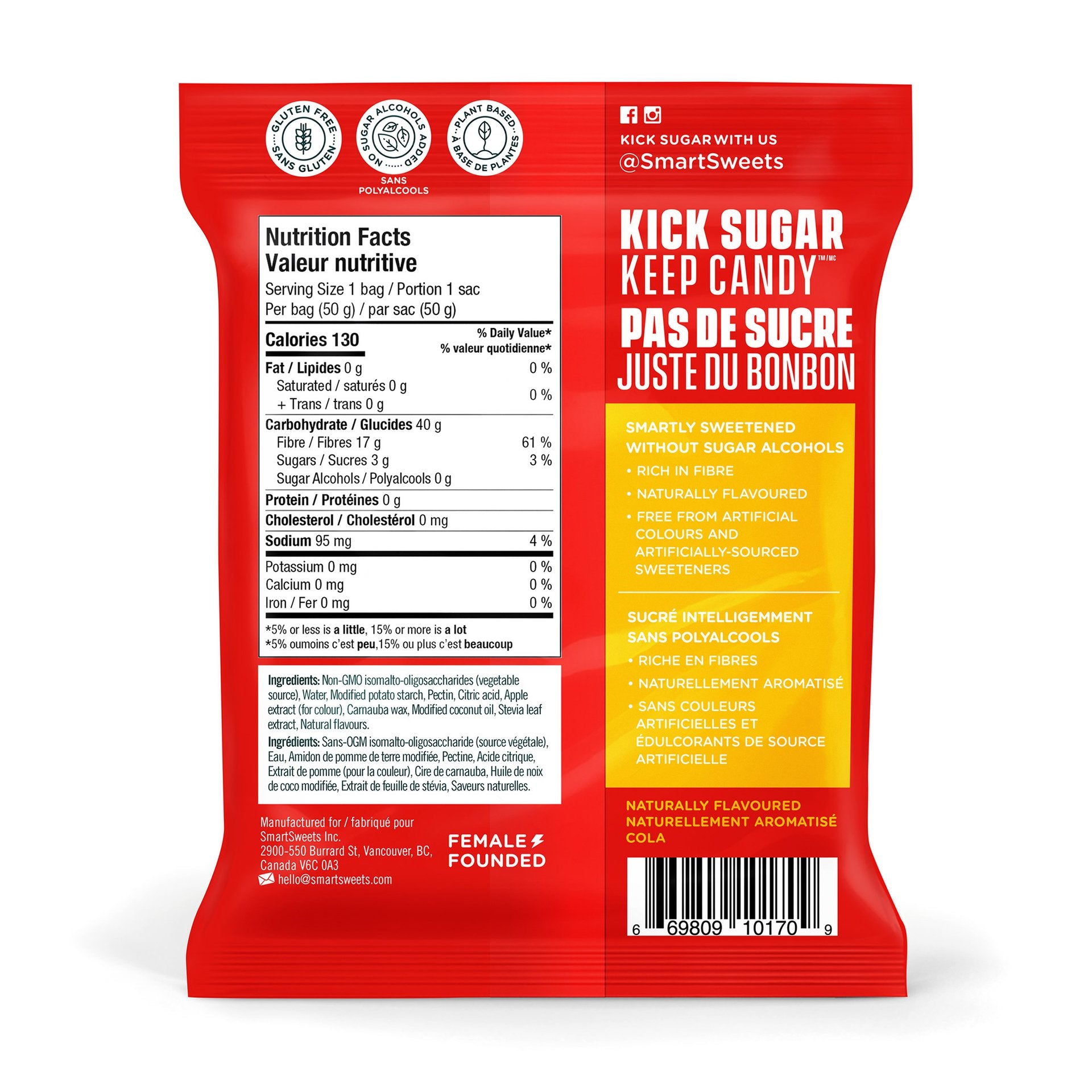 Smart Sweets Cola Gummies - Sugar Free, Low Calorie Candy for Keto & Diets - Perfect for Snacking, Movie Nights & Party Favors