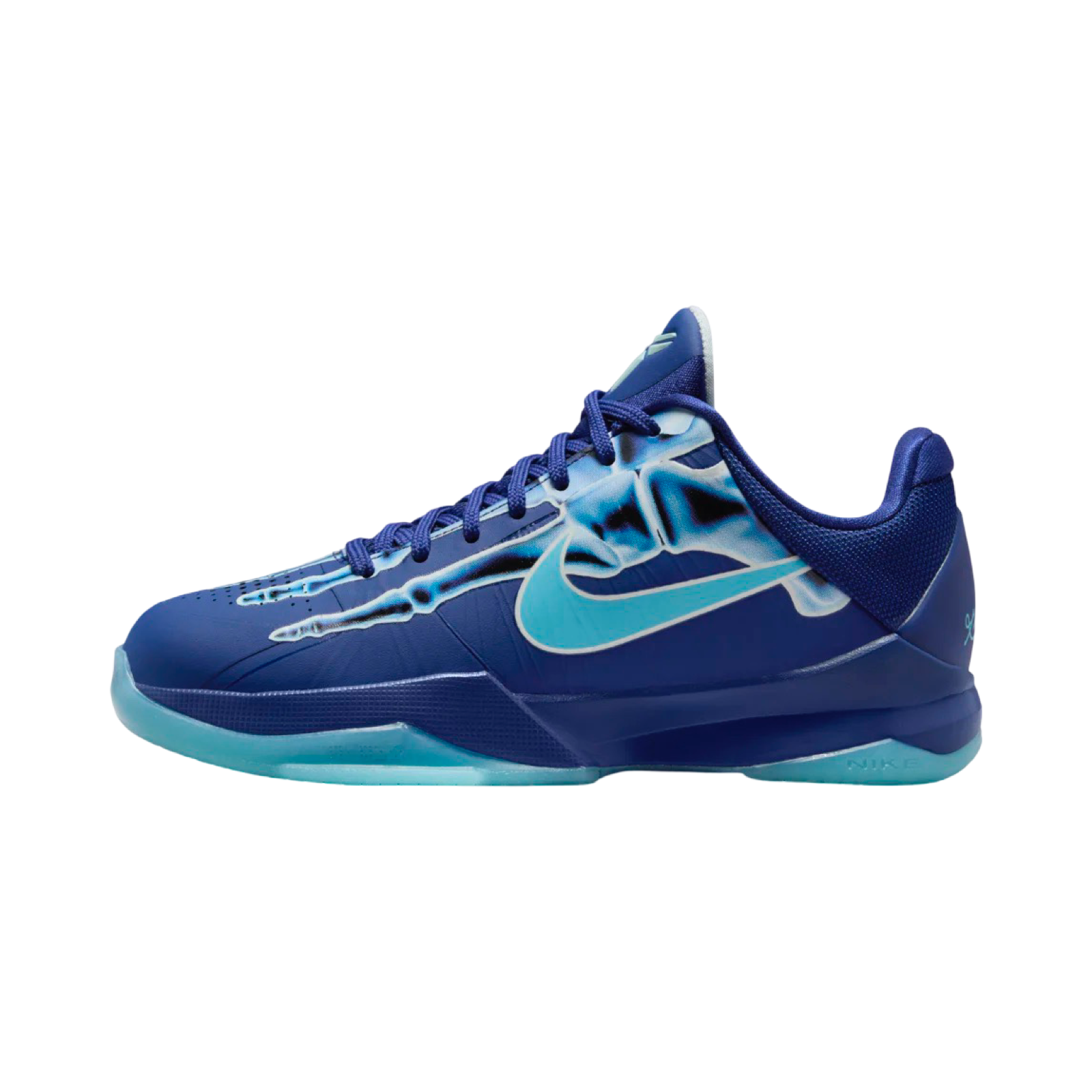 Nike Kobe V GS X RAY Basketball Shoes - Deep Royal Baltic Blue for Kids | Performance Sneakers for Court Play & Casual Wear