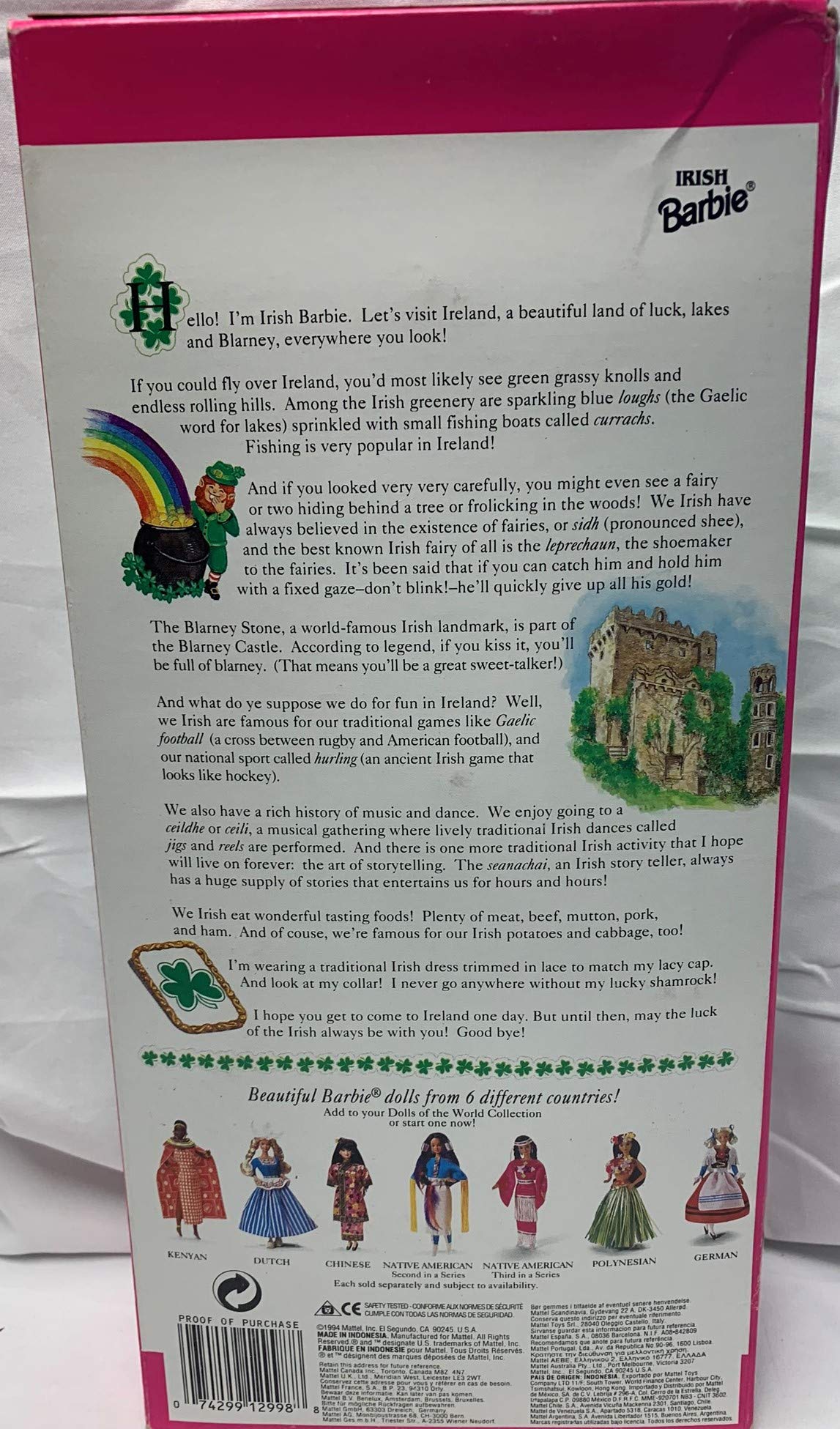Authentic Irish Barbie Doll - Dolls of the World Collection | Perfect Gift for Collectors & St. Patrick's Day Decor