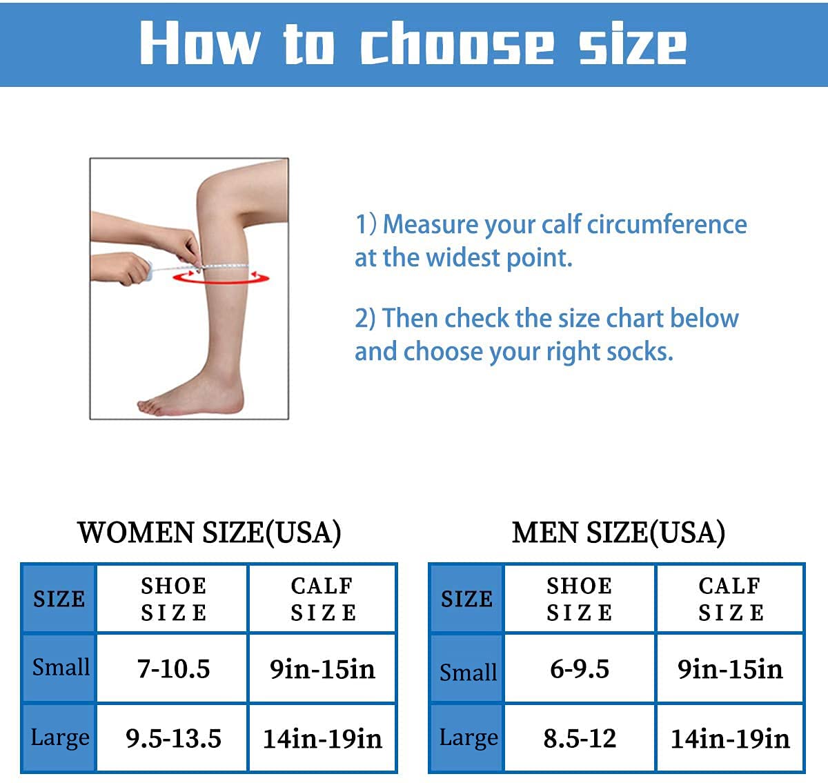 Best 6-Pair Compression Socks for Women & Men - 20-30 mmHg Knee High Support Socks for Nurses, Travel, Pregnancy - Perfect for Work, Sports & Recovery (S/M) - Christmas Gift Idea