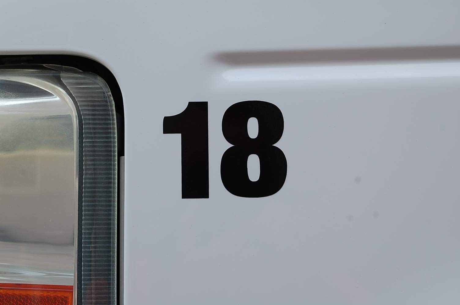 Reflective Black Vinyl Number Stickers 0-9 (4 Each) - 1
