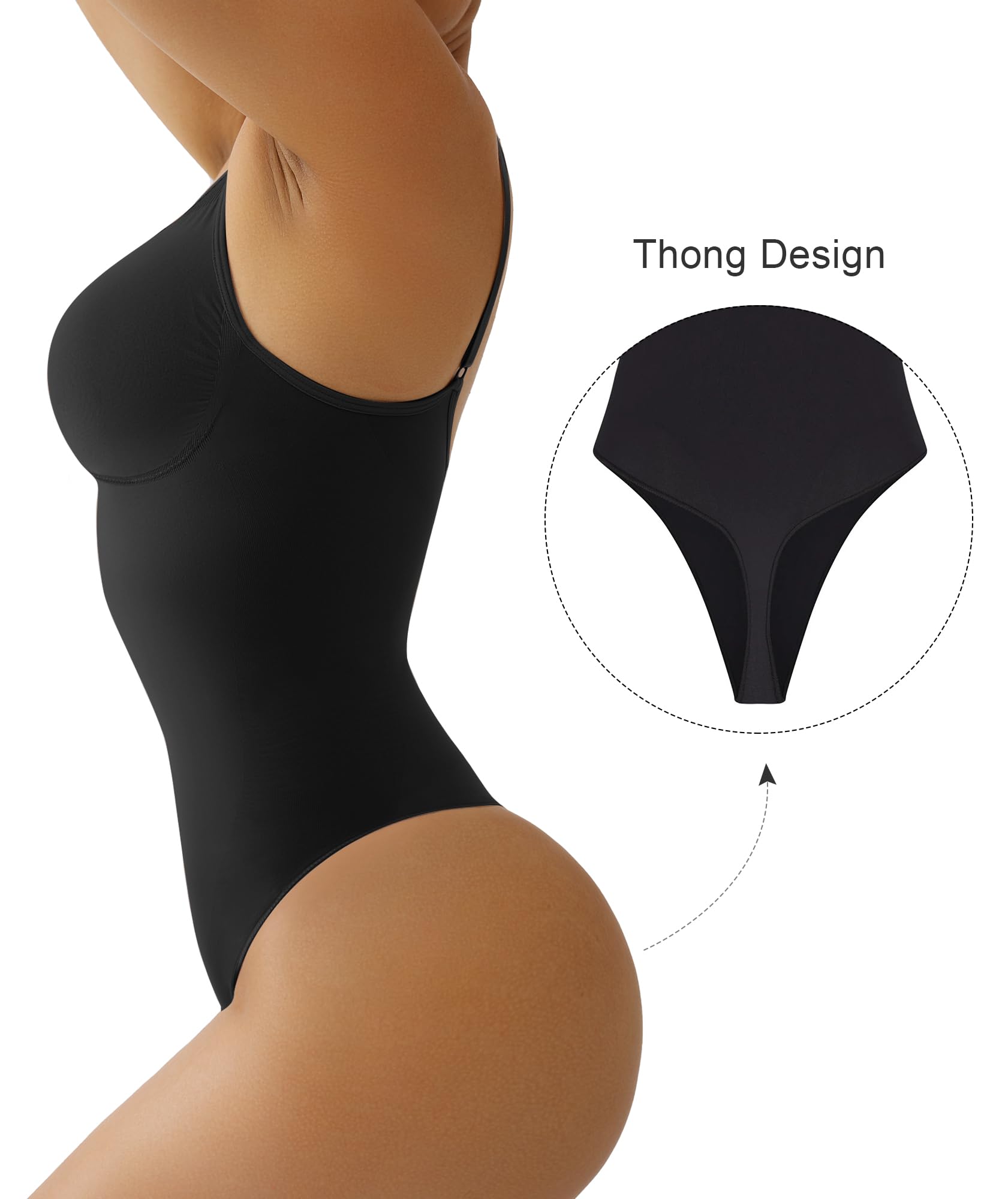 SHAPERX Women's Shapewear Bodysuit - Tummy Control & Waist Trainer for Women, Seamless Sculpting Body Shaper - Perfect for Everyday Wear, Workout & Special Occasions