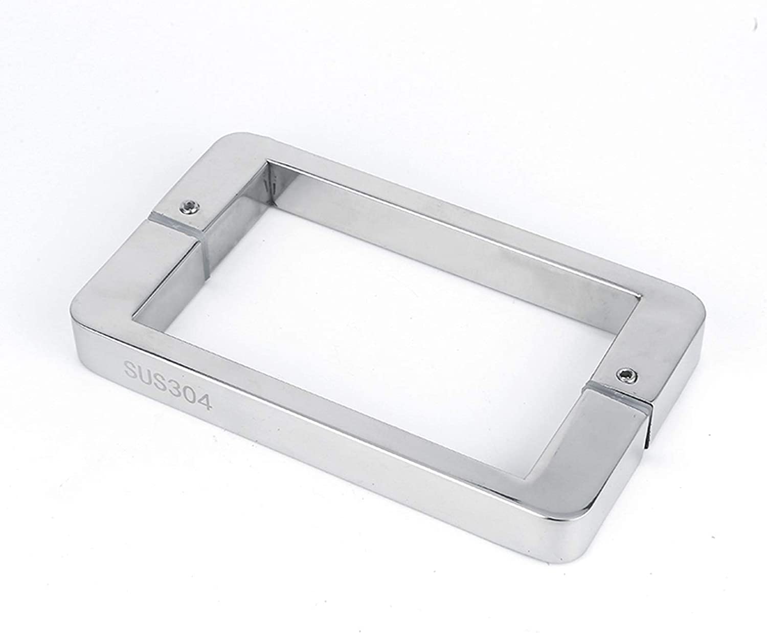 MIQXUAN 304 Stainless Steel Square Shower Door Handle Set - Silver (145mm Hole Centers) - Durable Bathroom & Shower Pull Push Handle for Glass Doors - Perfect for Modern Home, Hotel & Spa Renovations