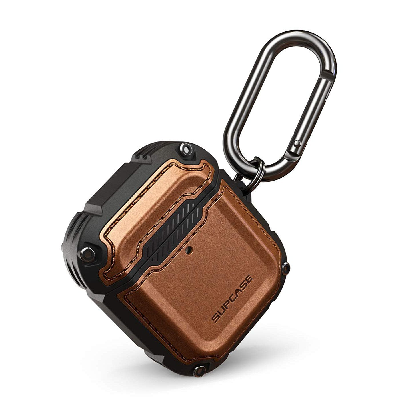 Apple AirPods 1 & 2 Unicorn Beetle Royal Rugged Leather Case - Brown Protective Cover for Wireless Earbuds - Perfect for Travel, Workouts & Outdoor Activities