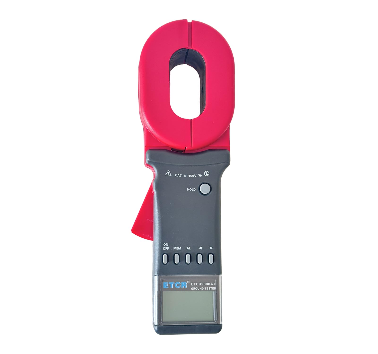 ETCR2000A+ Digital Clamp Ground Resistance Tester - 0.010Ω to 200Ω Range, USB Data Interface, Double Insulation - Perfect for Electrical Maintenance, Solar Panel Installation & Industrial Safety Testing
