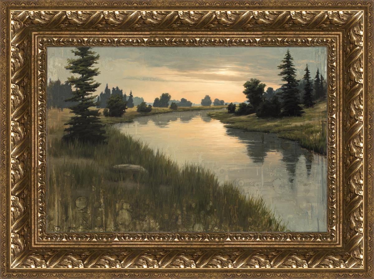 Calming Dusk By Dan Wilson - Relaxing Home Decor Painting for Living Room & Bedroom - Perfect Wall Art for Stress Relief & Meditation Spaces