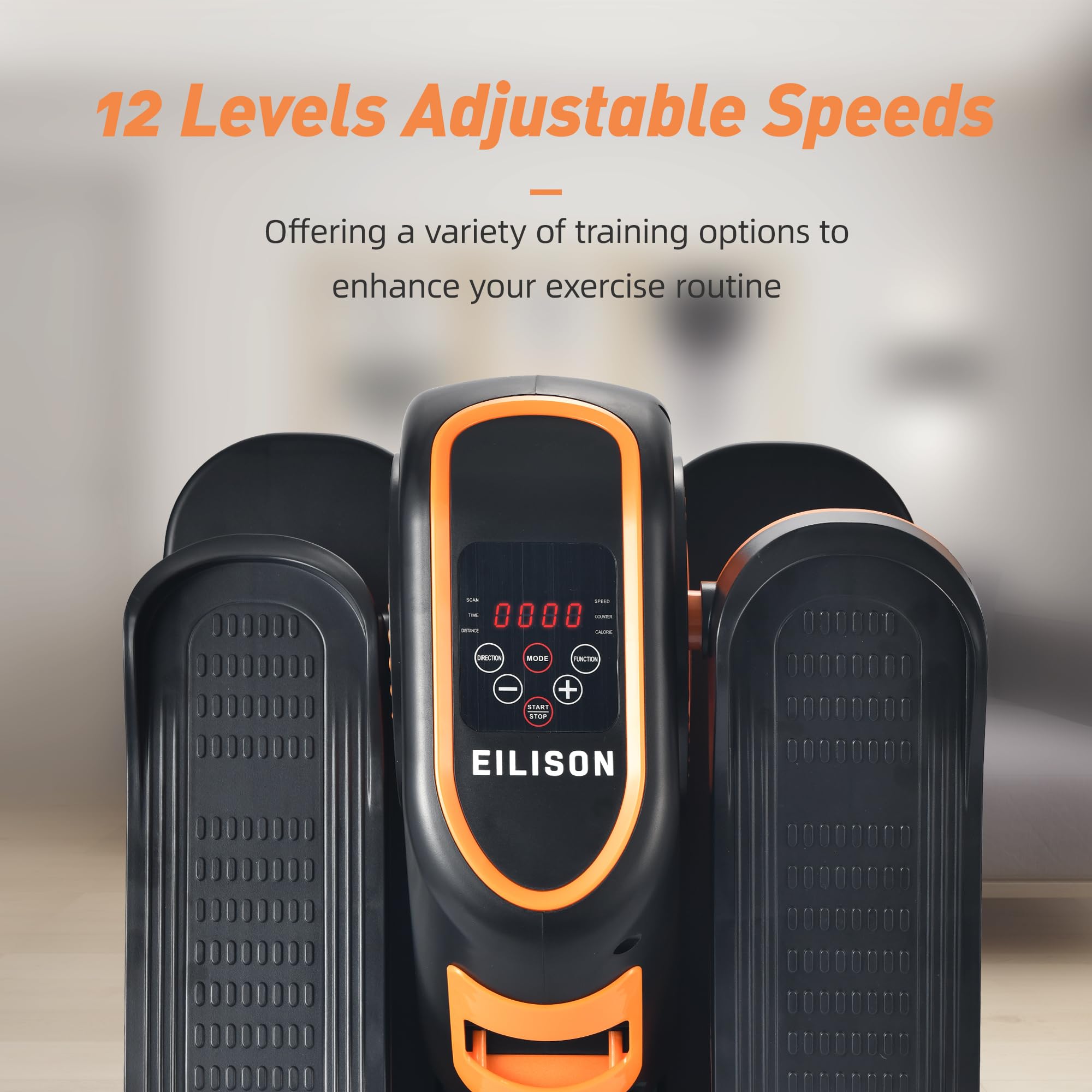 EILISON Under Desk Elliptical Machine - Quiet Portable Leg Exerciser with Resistance Bands & Remote Control - Electric Pedal Exerciser for Home/Office Workout - Perfect for Sitting Work, Watching TV or Rehab Therapy