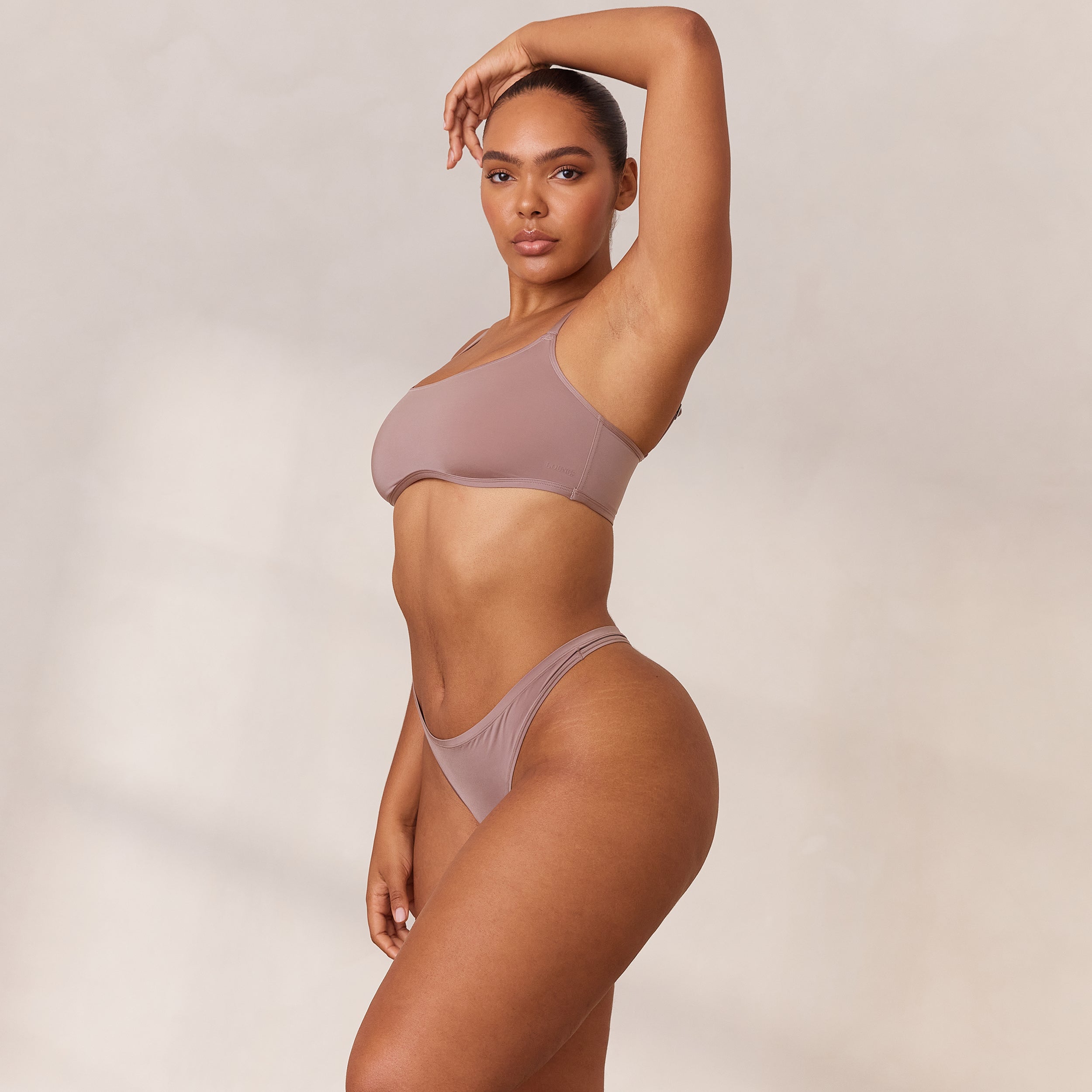 Barely There Bralette - Soft Mauve Lace Bralette for Women | Comfortable Wireless Bra for Everyday Wear, Yoga & Lounge