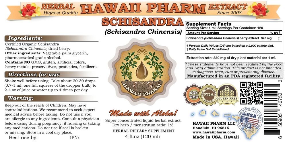 Organic Schisandra Chinensis Liquid Extract - 2x32 fl.oz (64 oz Total) - Natural Adaptogen for Stress Relief, Energy Boost & Liver Support - Perfect for Herbal Teas, Smoothies & Wellness Drinks