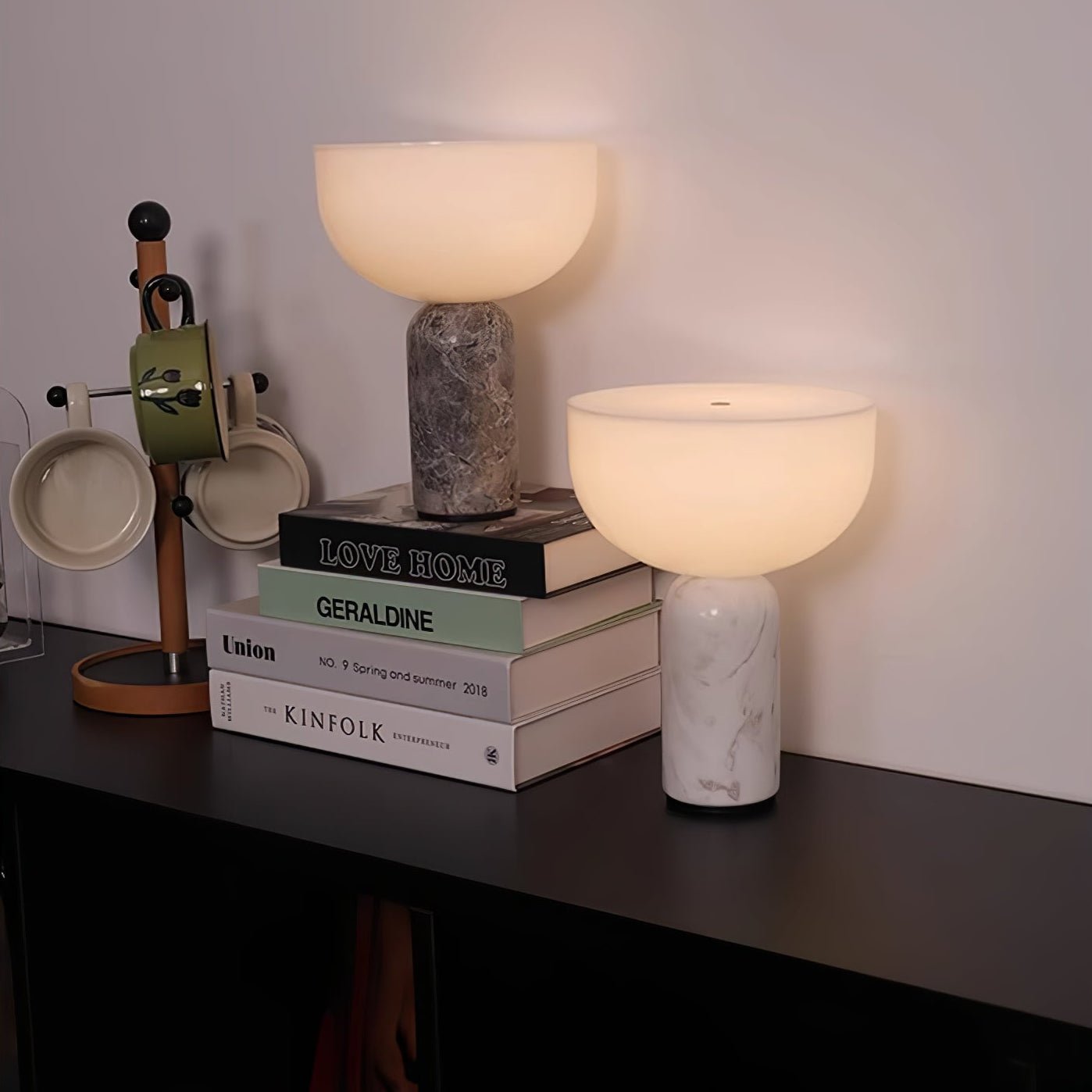 Arno Sphere Marble Table Lamp - Modern Decorative Lighting for Living Room, Bedroom & Office - Elegant Home Decor & Gift Idea