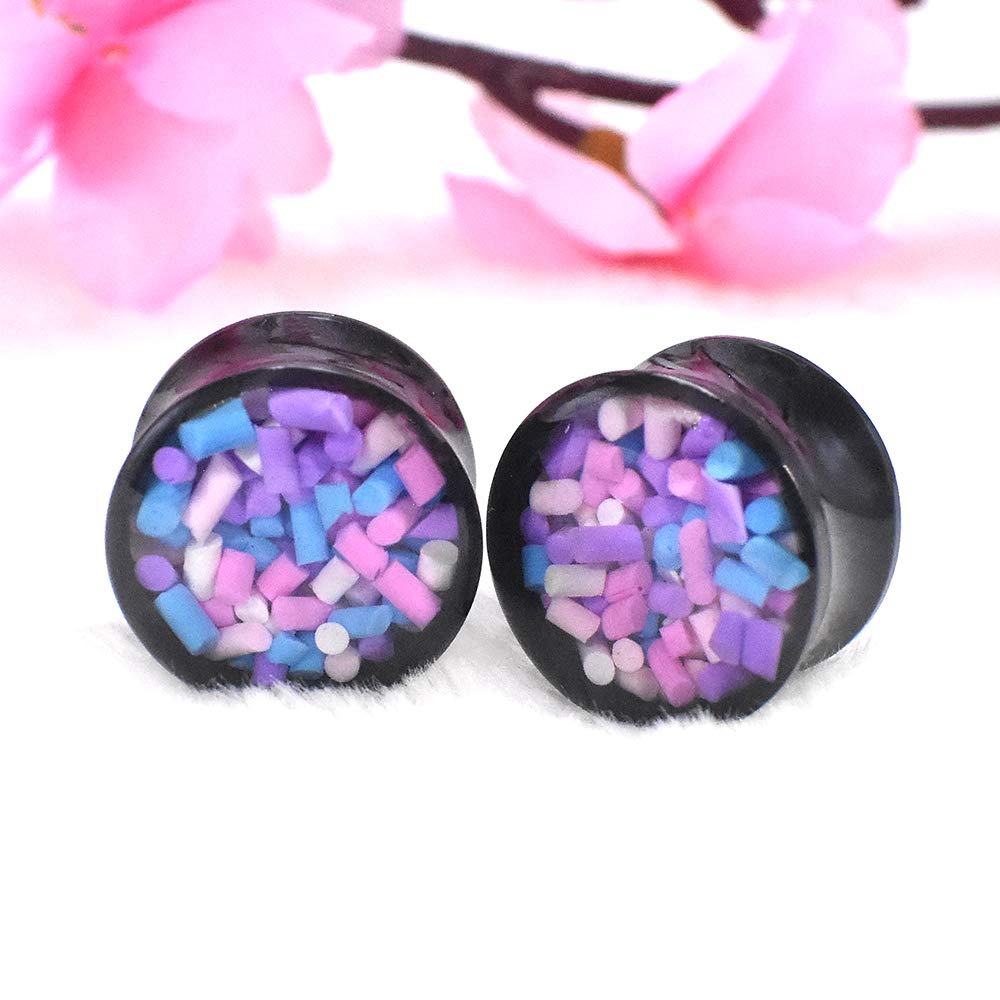 Vibrant Acrylic Chocolate Color Ear Tunnels Plugs & Gauges - Body Jewelry for Ear Stretching - Perfect for Piercing Enthusiasts and Alternative Fashion Lovers