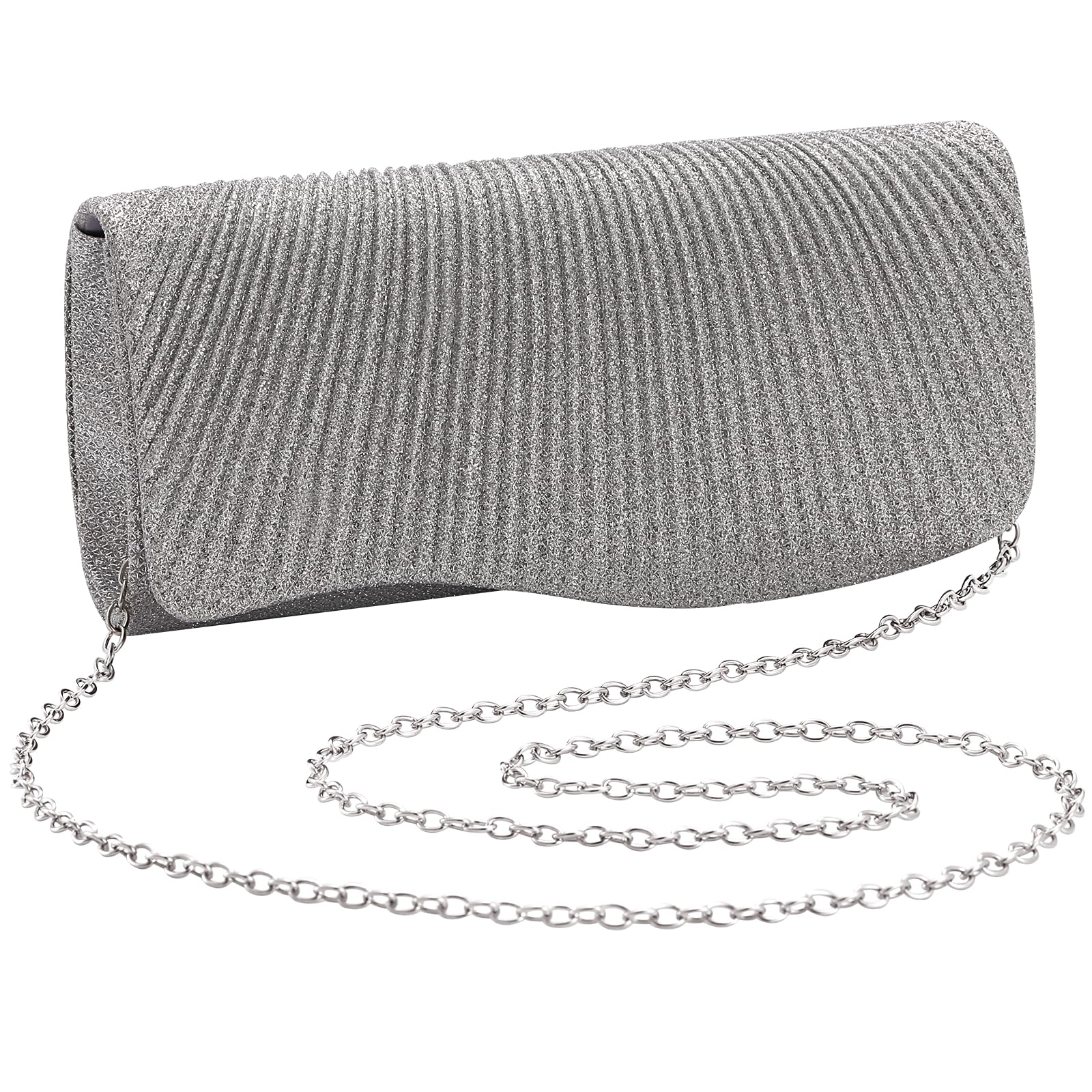 Sparkly Sequin Envelope Clutch Purse for Women - Elegant Evening Bag with Chain for Party, Prom, Wedding & Bridal Events | Perfect for Cocktail Parties, Date Nights & Special Occasions