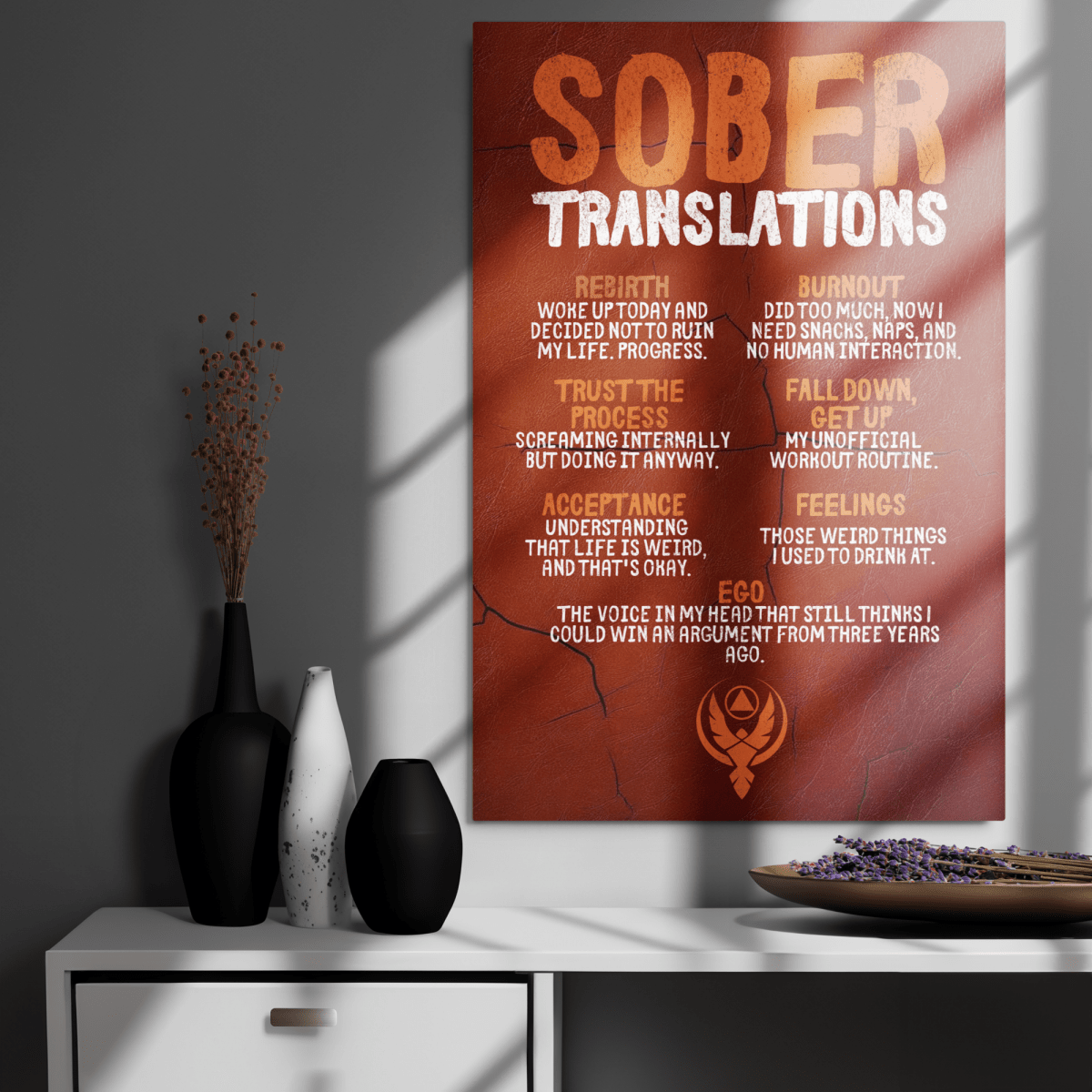 Sober Translations Vol. 4 - Premium Metal Wall Art Print | Modern Home & Office Decor | Perfect for Living Room, Bedroom or Workspace