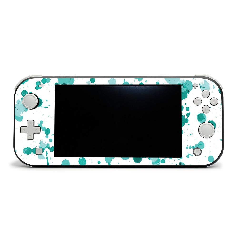 MightySkins Protective Vinyl Decal Wrap Cover for Nintendo Switch Lite - Teal Splatter Design | Durable, Customizable Skin | Easy to Apply & Remove | Made in USA | Perfect for Gaming, Travel & Personalization