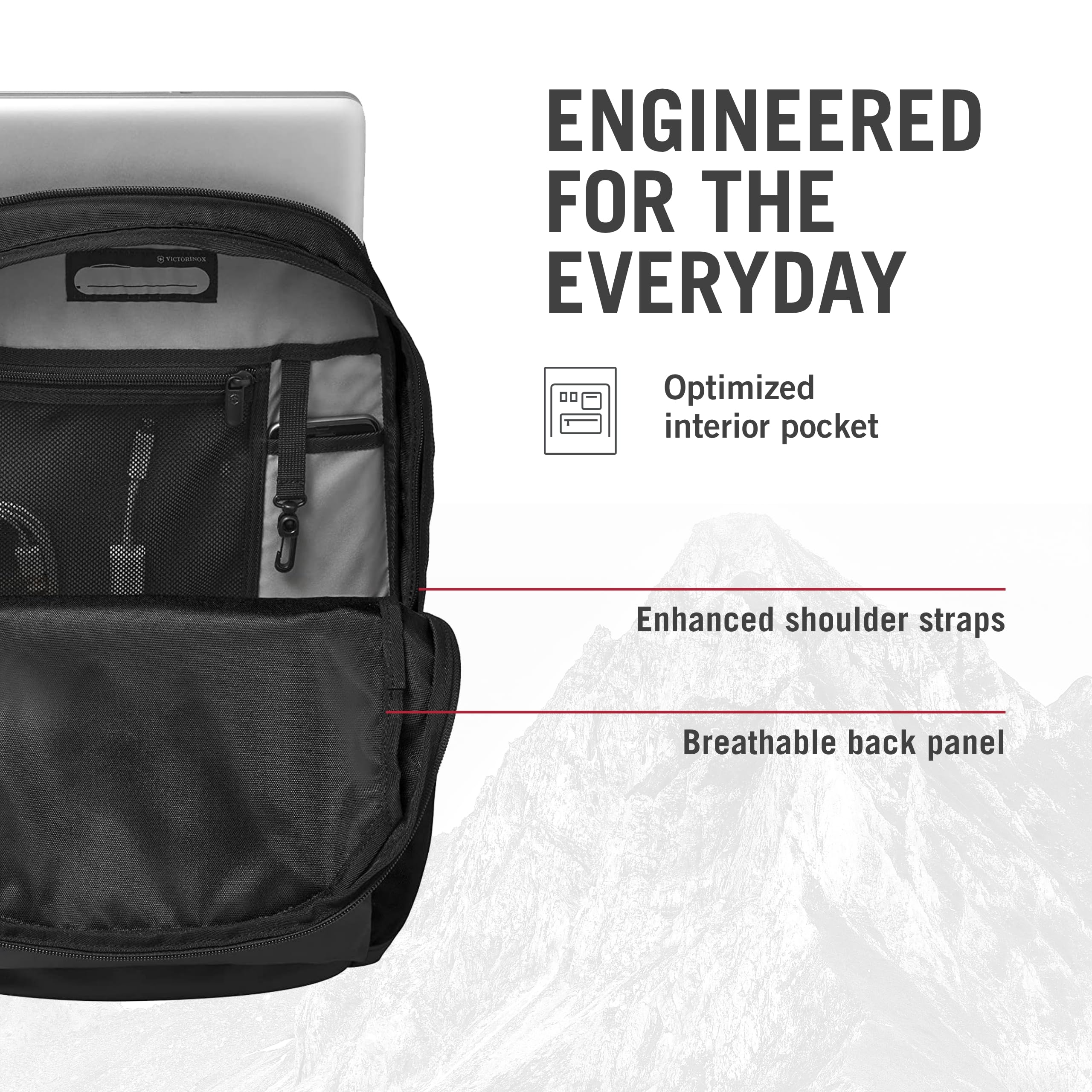 Victorinox Altmont Original Laptop Backpack - 15.6 Inch Lightweight Business Travel Backpack for Men & Women - 22L Water Resistant Laptop Bag with USB Charging Port - Perfect for Commuting, Work & College (Black)