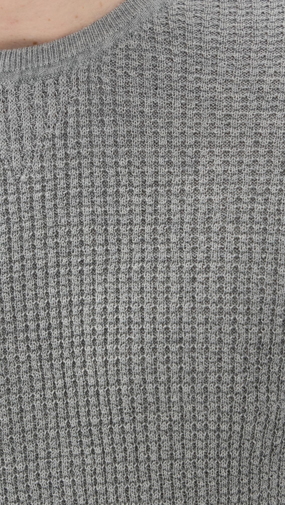 Billy Reid Men's Cotton Cashmere Mini Waffle Crew Neck Sweater | Soft & Warm Winter Pullover for Casual & Business Wear | Perfect for Office, Dates & Holiday Outfits