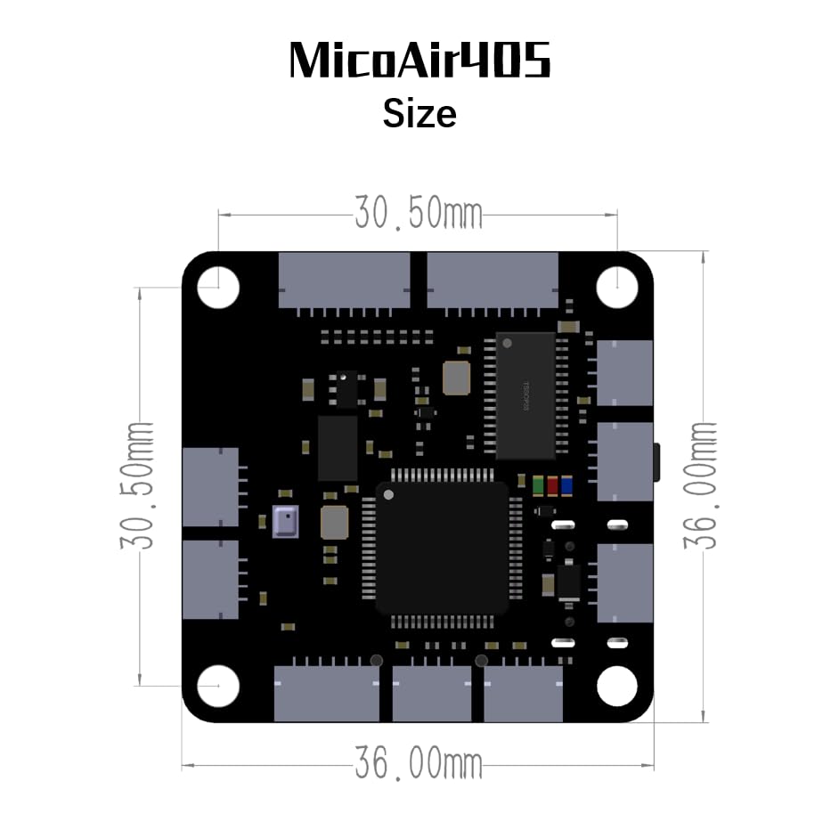 MicoAir405 Flight Controller with BMI088 & SPL06 Sensors - Compatible with Ardupilot & INAV for FPV Drones - Perfect for Aerial Photography, Racing, and DIY Drone Projects