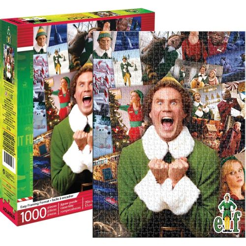 Aquarius Elf Movie Collage Christmas Jigsaw Puzzle 1000 Pieces - Holiday Family Fun & Festive Home Decor for Adults