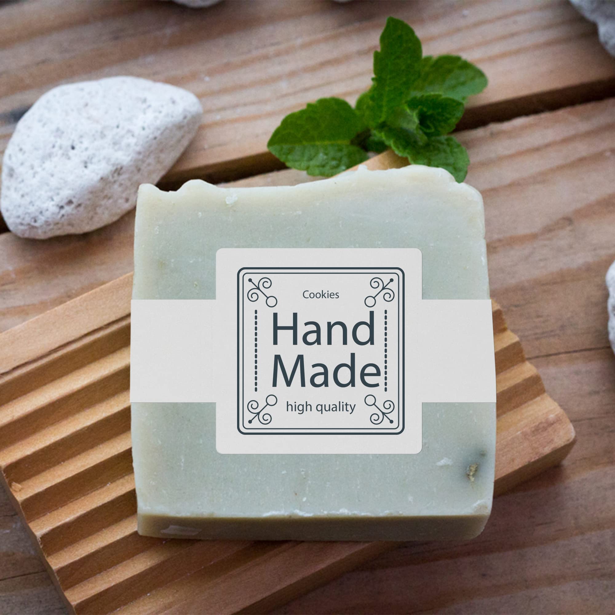 Mr-Label 1”×8” Printable White Soap Wrapper Labels - Waterproof Self-Adhesive Cigar Band Labels for Inkjet & Laser Printers - Perfect for Handmade Lotion Bars, Bath Bombs & DIY Skincare Products (10 Sheets | 50 Labels) - Ideal for Home Crafting, Small Business Packaging & Gift Wrapping