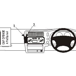 ClicOn No Holes Angled Dash Mount for Mitsubishi Triton (1997-2006) - Secure Phone Holder for Off-Road Driving & Navigation