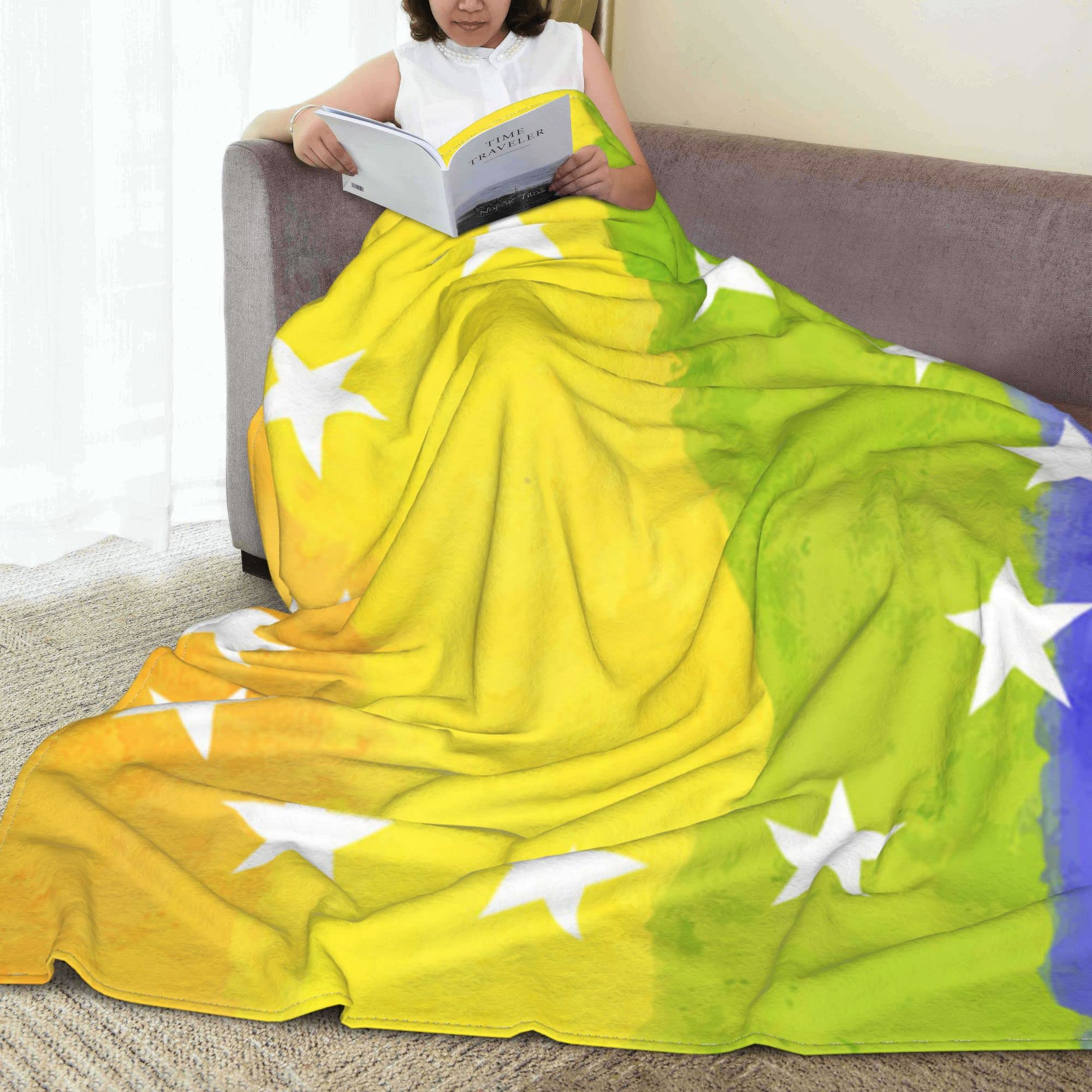 Soft Flannel Pride LGBT Flag Throw Blanket - Cozy Microfiber Blanket for Bed, Couch & Sofa - European Style Summer Blanket for Teens, Boys & Girls - Perfect for Lounging, Netflix Nights & Pride Celebrations