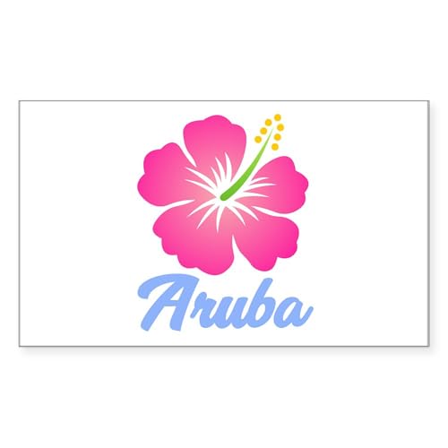 White - Aruba Flower Sticker