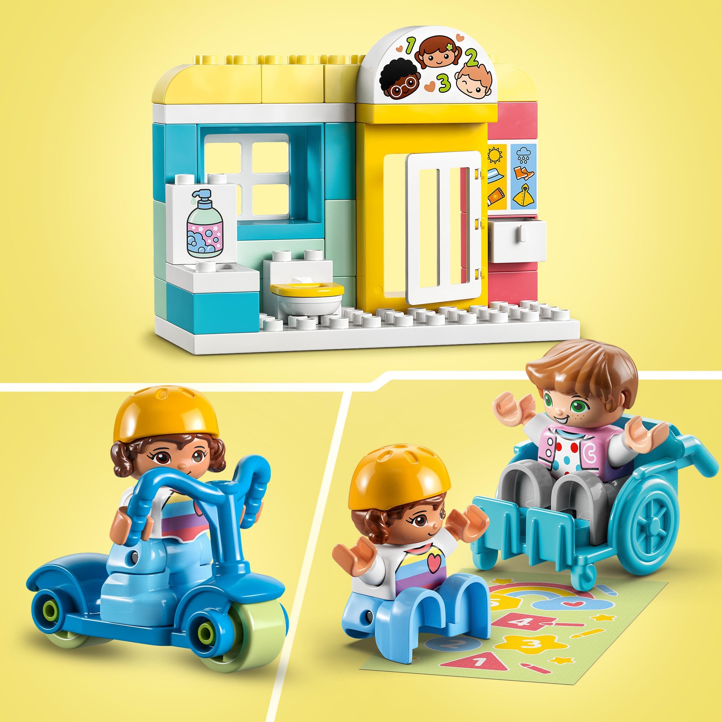 LEGO Duplo My Town Daycare Life - Educational Building Blocks Toy for Toddlers Ages 2+ with 4 Mini Figures (10992) - Perfect for Preschool Learning & Creative Playtime