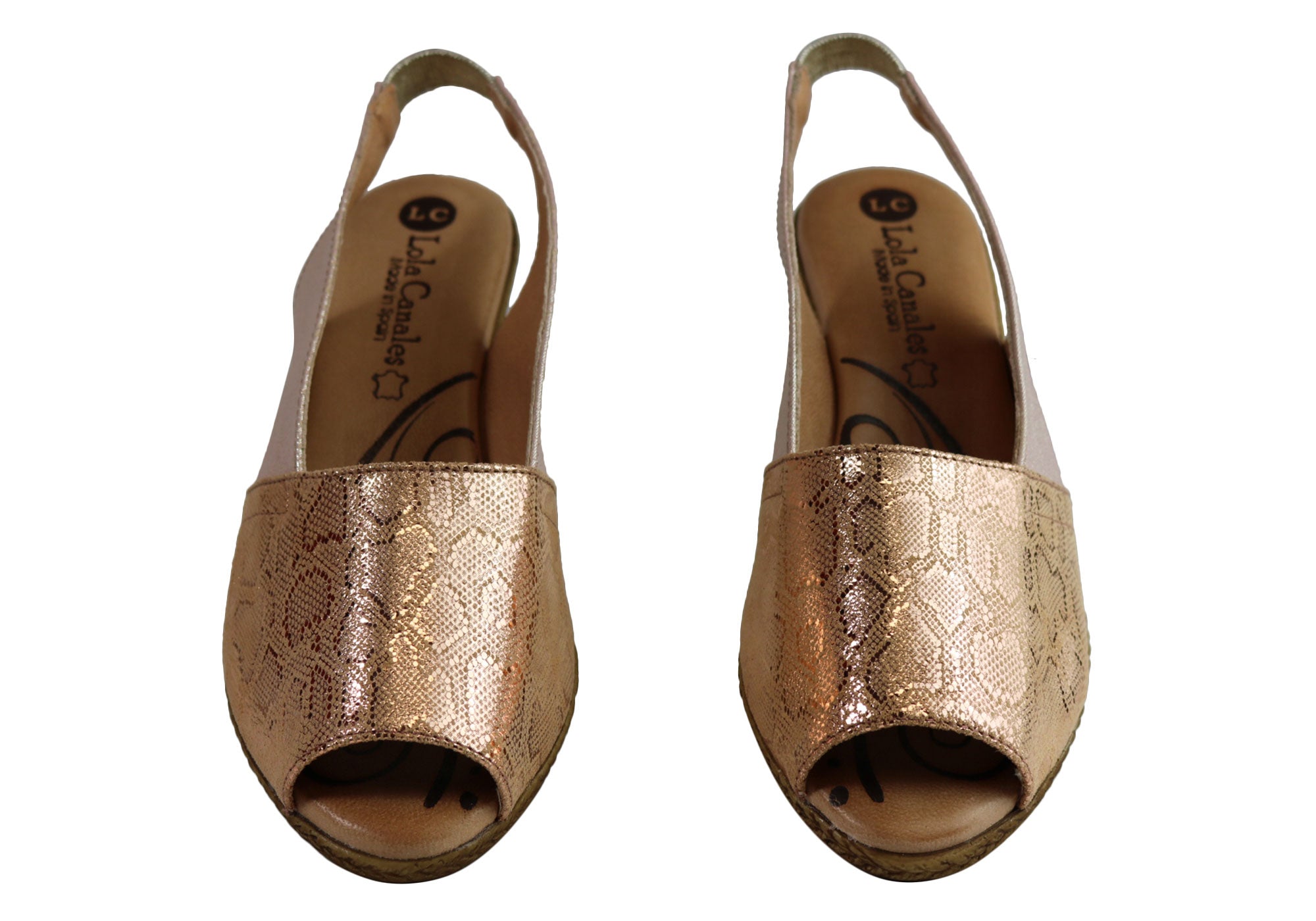 Lola Canales Glee Women's Comfort Leather Wedge Sandals - Handmade in Spain - Perfect for Summer Outings & Beach Vacations