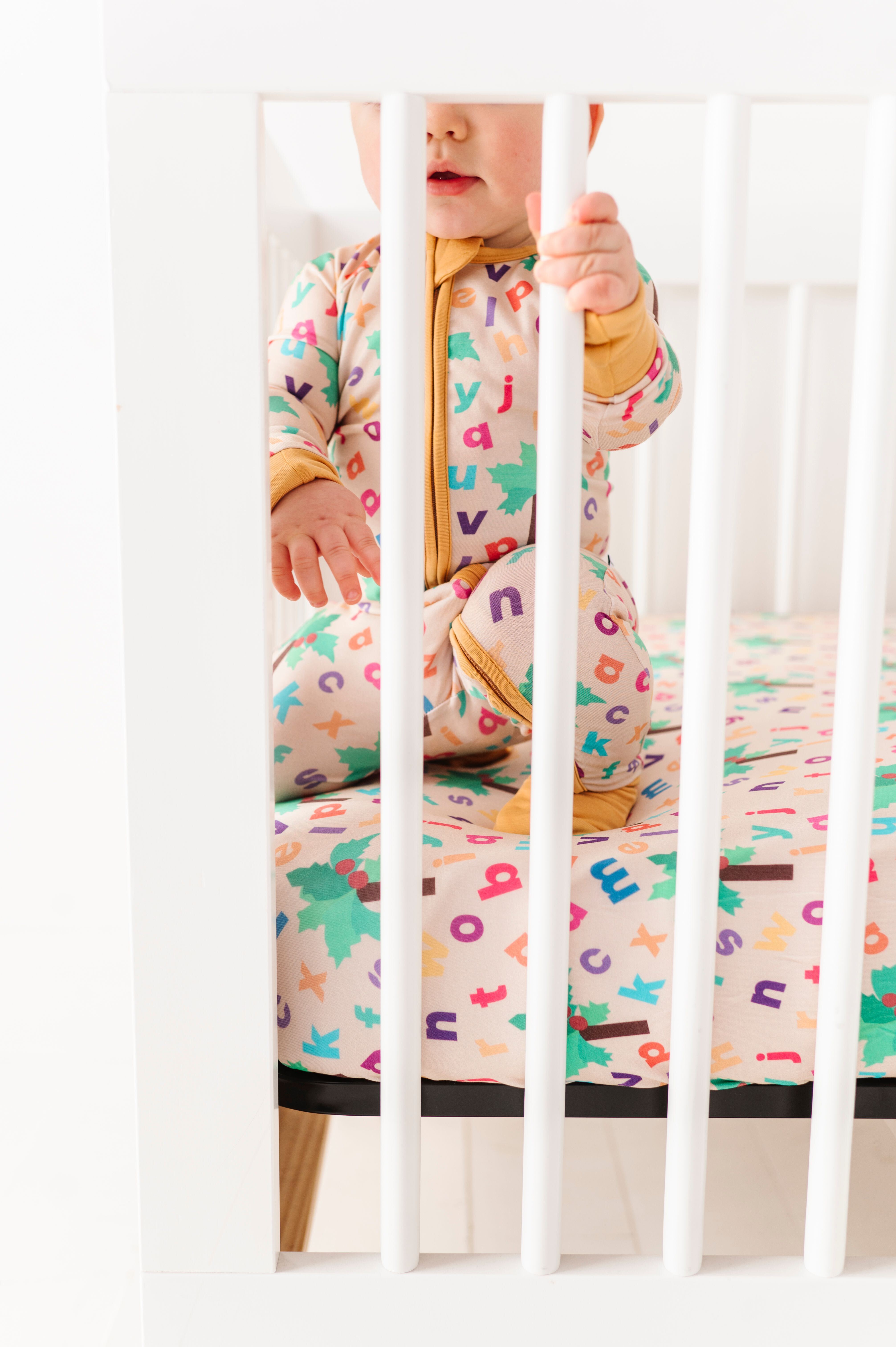Chicka Chicka Boom Boom™ Crib Sheet - Soft Baby Crib Fitted Sheet with Fun Alphabet Design | Perfect for Nursery, Toddler Bed & Baby Shower Gifts