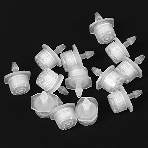 50Pcs Adjustable Micro Drip Irrigation Emitters - 4/7mm Water Hose Connectors for Garden, Greenhouse & Potted Plants - Precise Watering System for Vegetables, Flowers & Herbs
