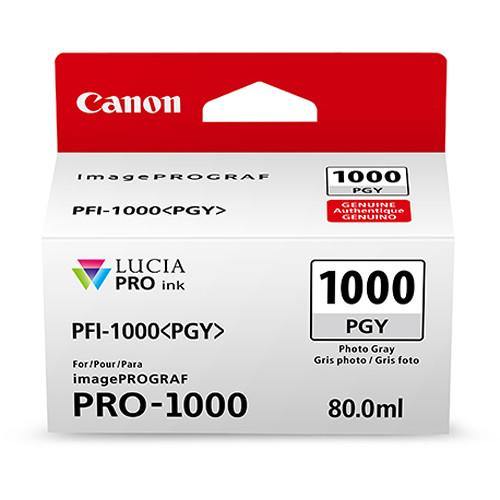 Canon PFI 1000 PGY LUCIA PRO Photo Grey Ink Tank (80ml) - High-Quality Printer Ink for Canon PRO-1000 - Perfect for Professional Photo Printing & Fine Art Reproduction