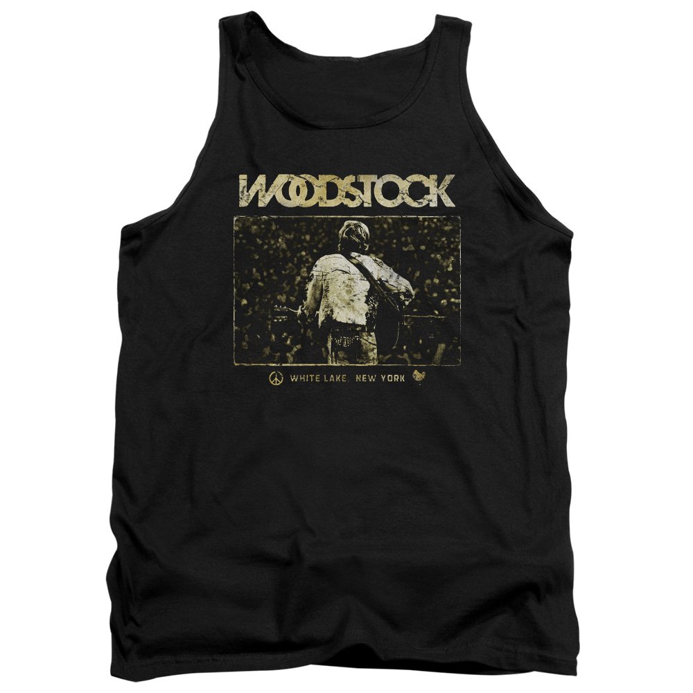 Vintage Woodstock Music Festival White Lake Crowd Graphic Tank Top for Men & Women - 60s Hippie Style Concert Tee - Perfect for Music Lovers, Festivals & Retro Fashion