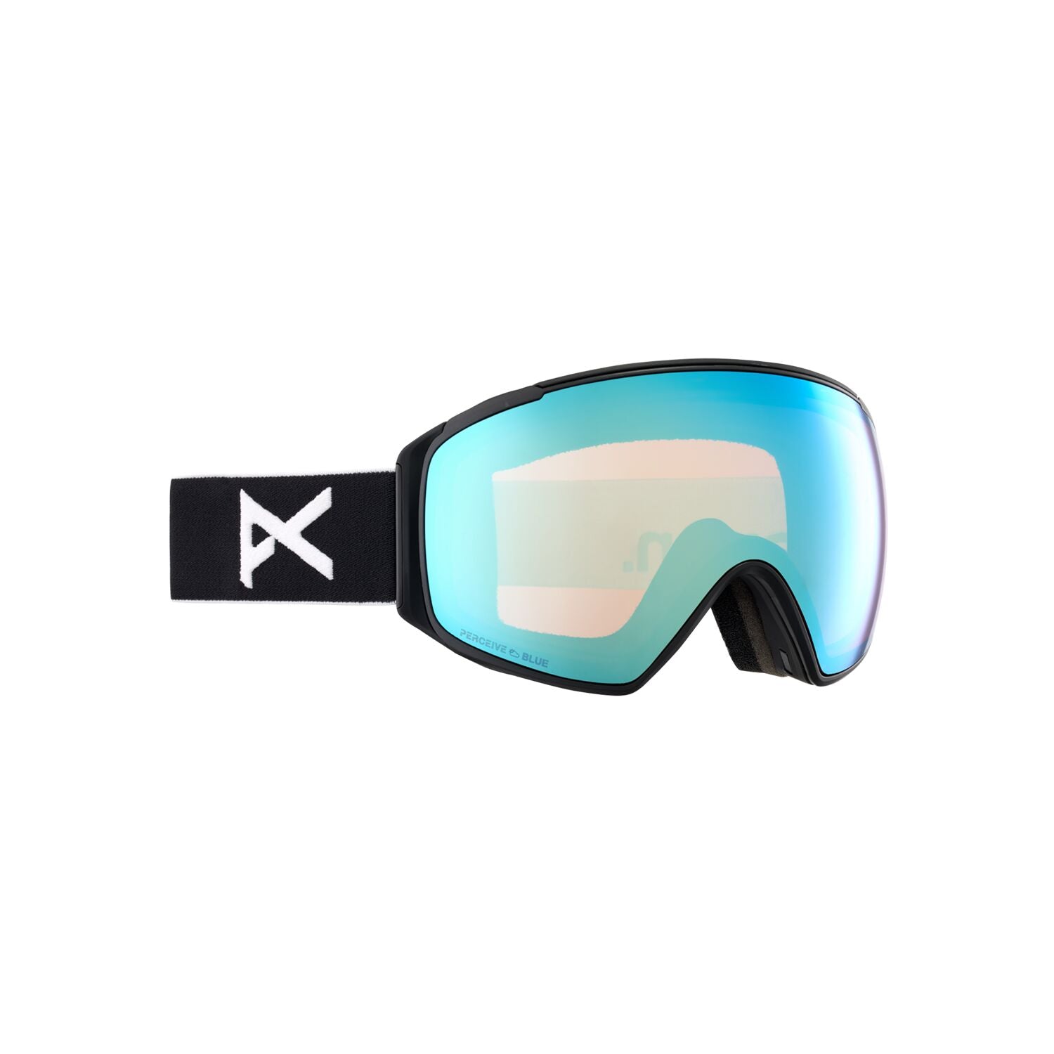 Anon M4S Toric Snowboard Goggles - Black with Perceive Variable Blue Lens - Anti-Fog & UV Protection for Skiing & Snowboarding