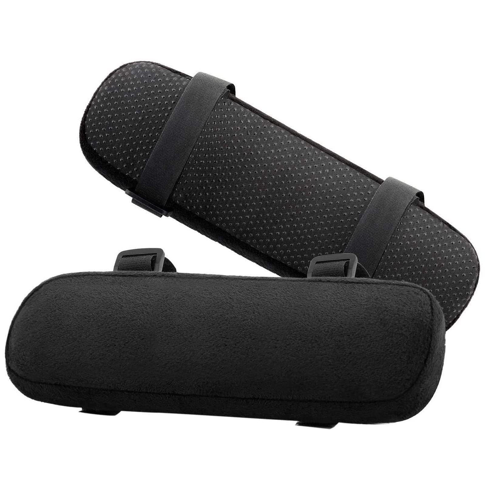 2 Pack Memory Foam Armrest Covers for Office Chairs - Soft Elbow Support Pads for Pressure Relief, Ergonomic Arm Rest Pads for Wheelchair, Gaming Chair & Desk Chair - Perfect for Long Work Hours & Gaming Sessions