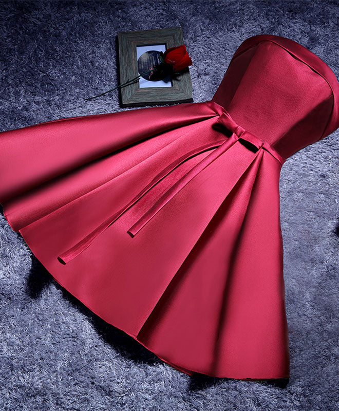 Elegant A-Line Satin Short Prom Dresses for Women - Formal Bridesmaid Dresses for Weddings & Special Occasions - Perfect for Homecoming, Cocktail Parties & Evening Events