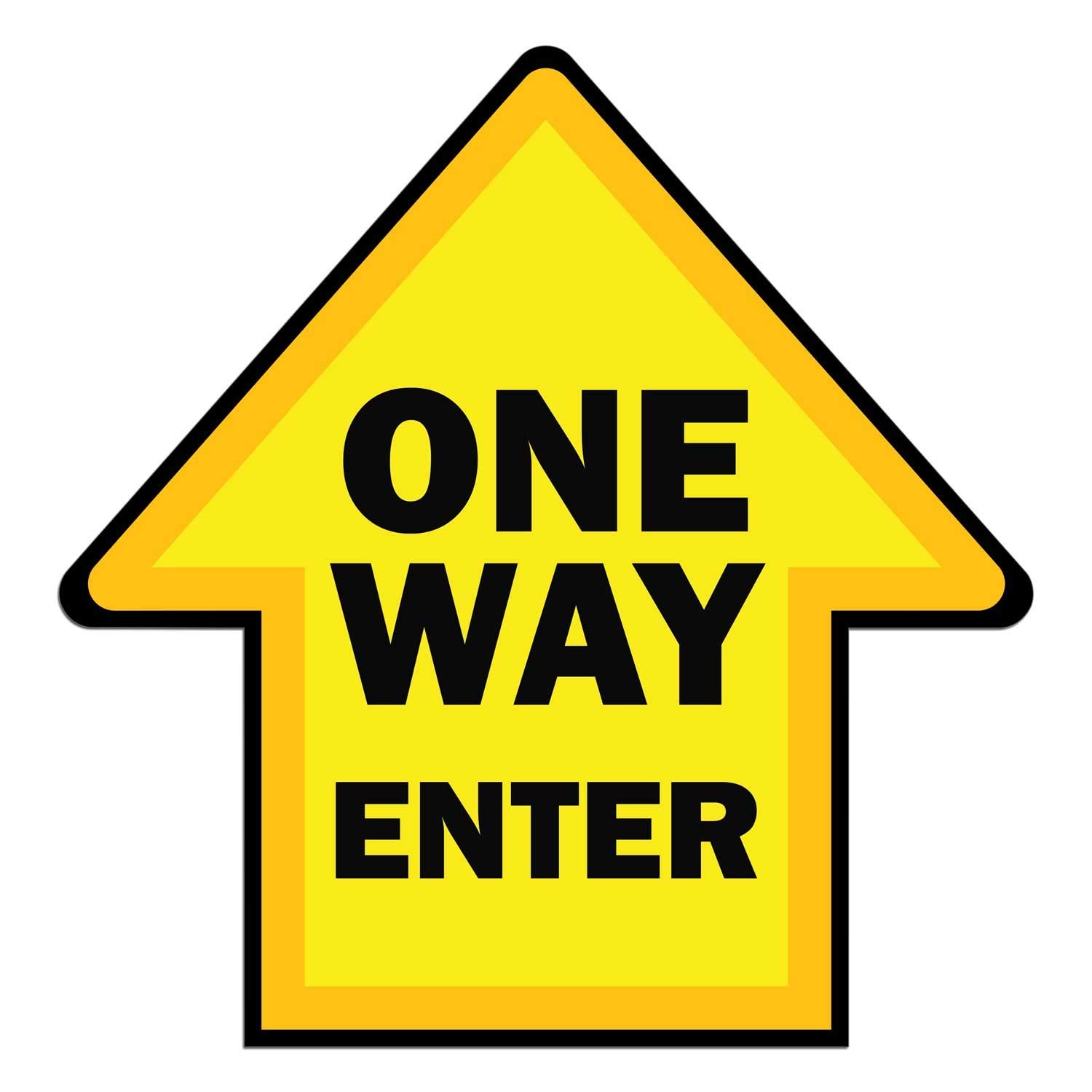Non-Slip Floor Stickers for Social Distancing - 12 Pack (6 Arrow & 6 Stop Signs) | One Way, Do Not Enter & Safety Directional Markers | Perfect for Retail Stores, Offices & Public Spaces