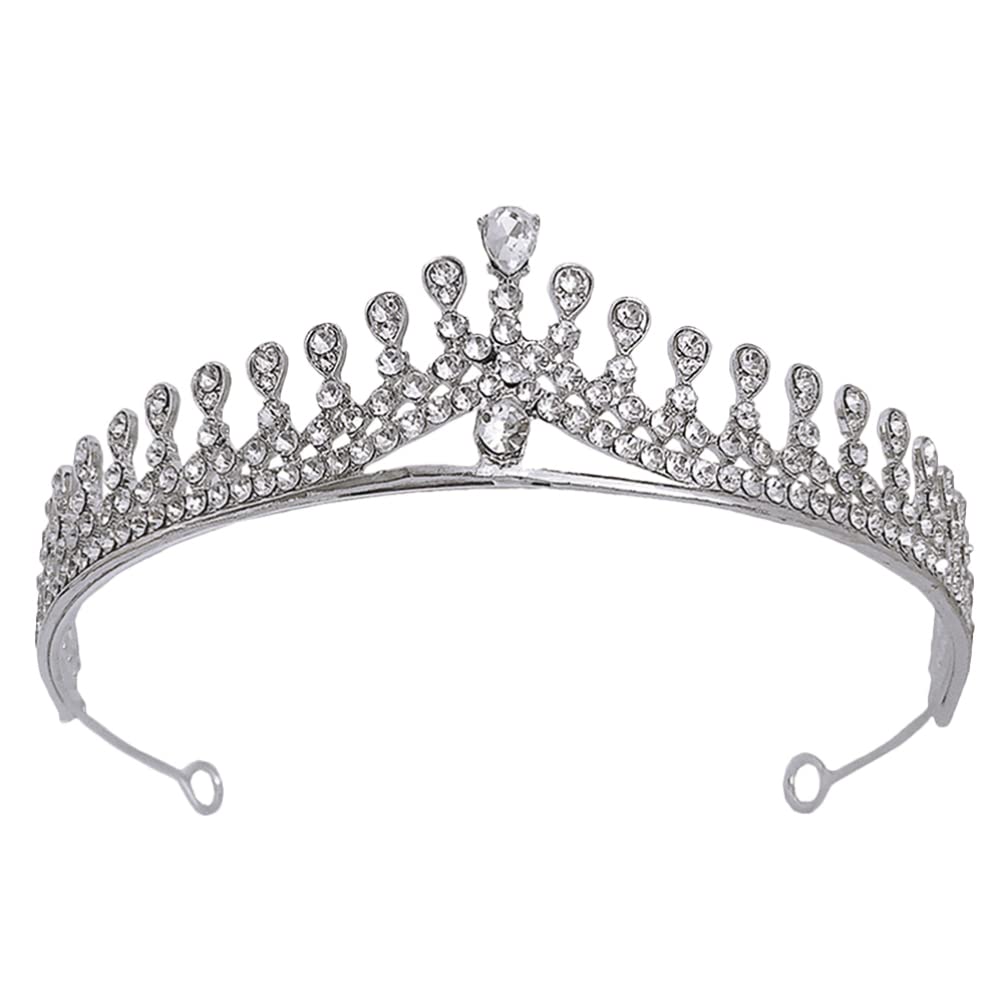 Minkissy 1pc Diamond Crown Headband for Women - Rhinestone Bridal Tiara Headpiece with Crystal Accents - Perfect for Weddings, Prom, Pageants & Special Occasions