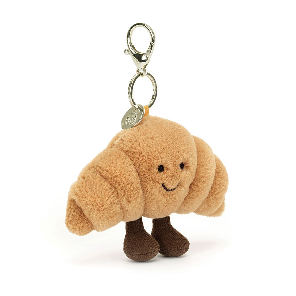 Amuseables Croissant Bag Charm - Cute & Whimsical Keychain Accessory for Purses, Backpacks & Gifts | Perfect for Bakers, Food Lovers & Fashion Enthusiasts