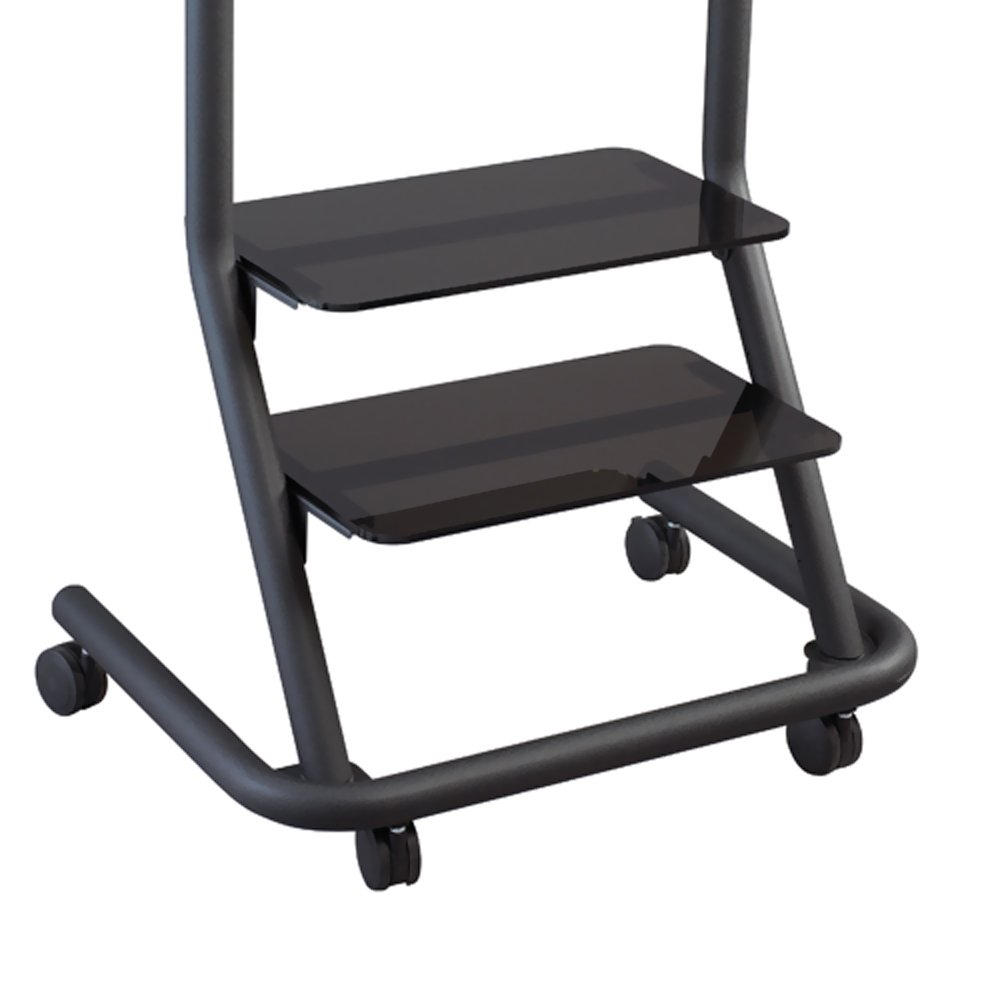PAS100 Presenters Cart with Acrylic Shelf - Organize Electronics, Accessories & Computer Equipment - Perfect for Office, Classroom and Conference Room Organization