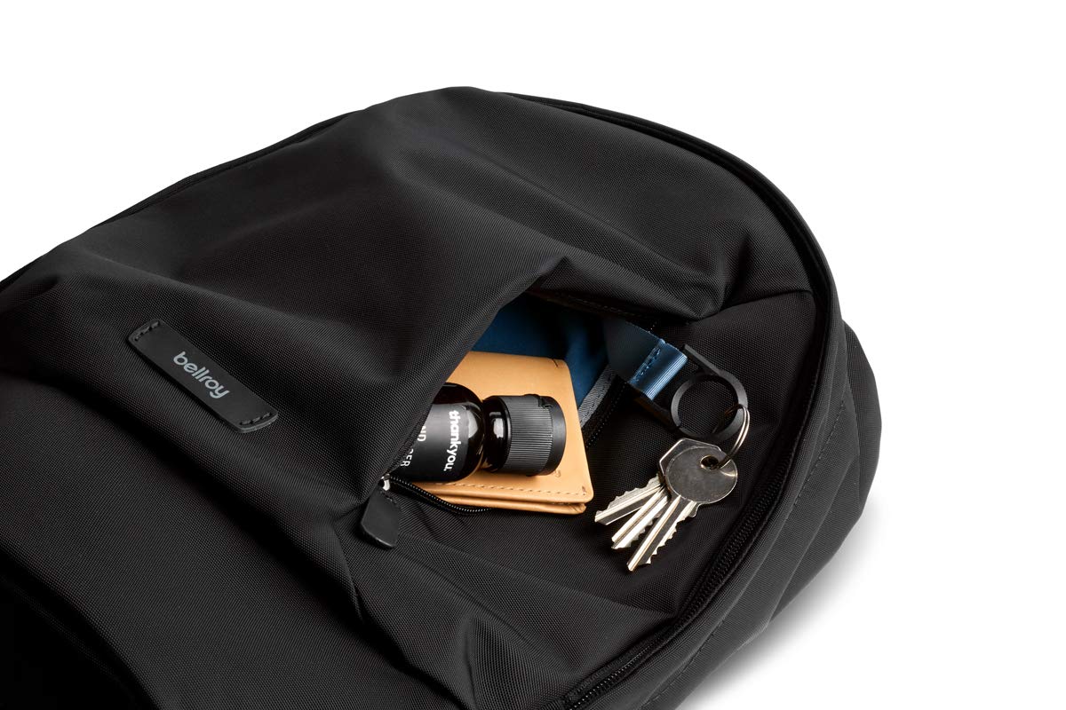 Bellroy Classic Backpack Compact - Slim Laptop Backpack for Work & Travel (Fits 16-Inch Laptop, 16L Capacity) - Black | Perfect for Commuting, Business Trips & Everyday Use
