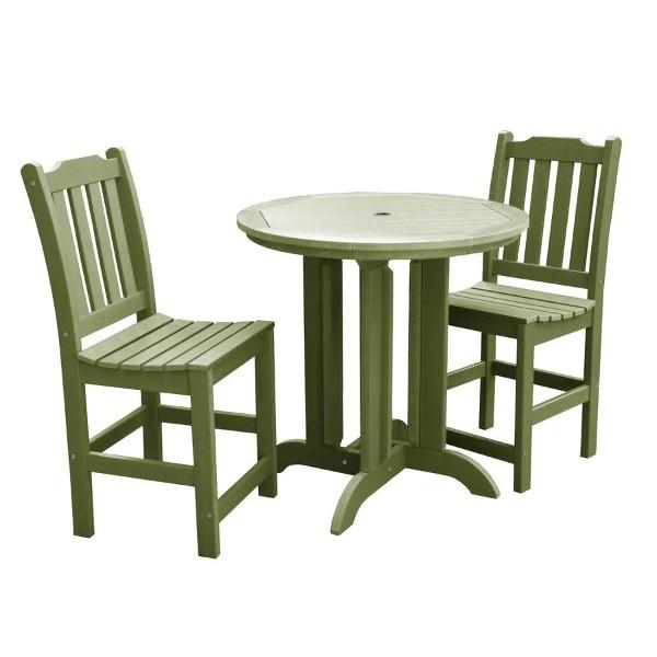 Lehigh 3-Piece Round Counter Height Outdoor Patio Dining Set with Weather-Resistant Chairs - Perfect for Backyard, Garden, and Poolside Entertaining