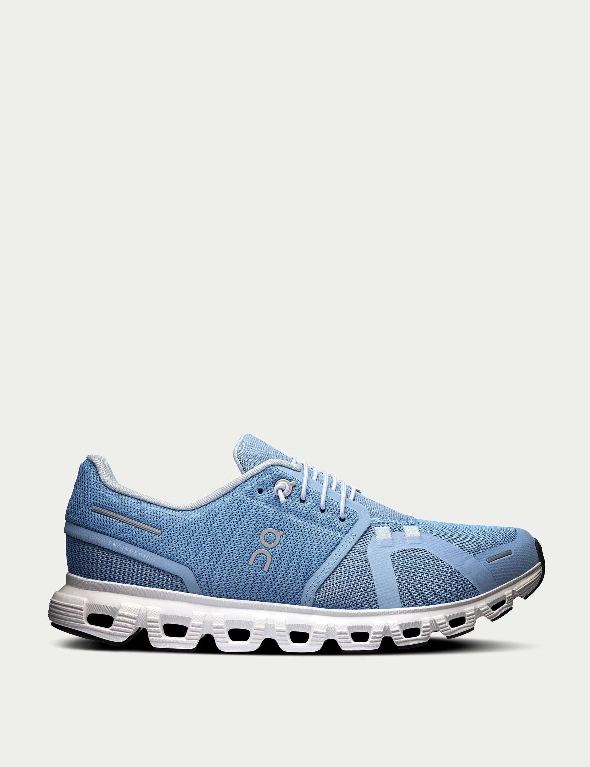 Cloud 6 Chambray & White Sneakers - Comfortable Women's Casual Shoes for Walking, Running & Everyday Wear