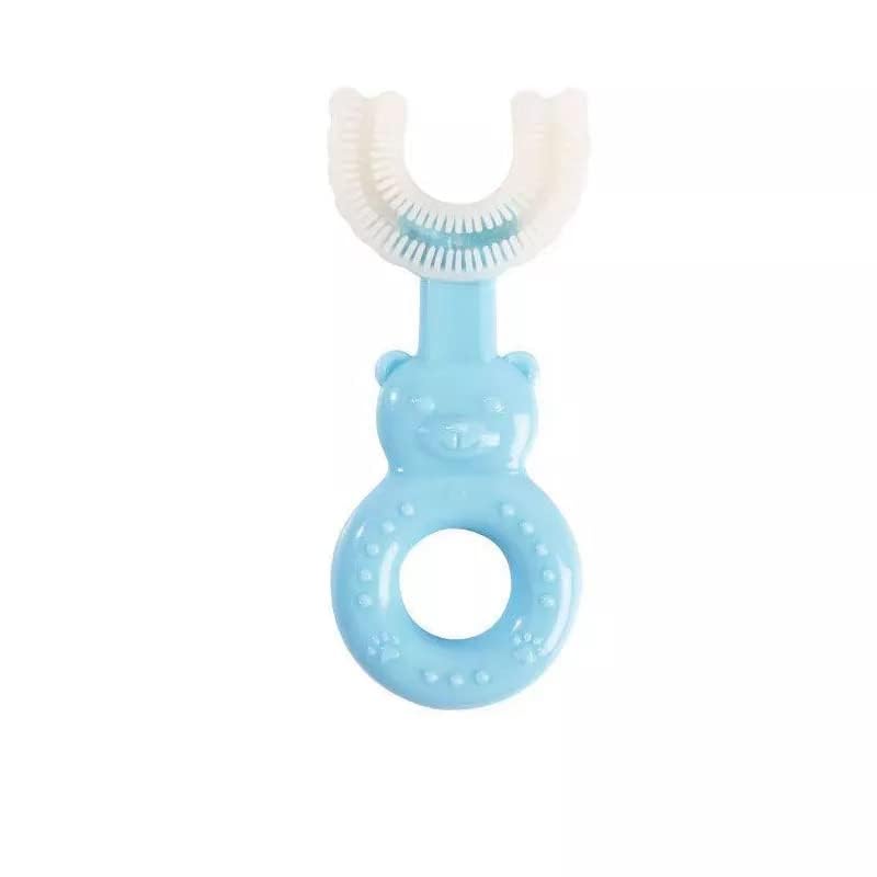 Joy Buzz Infant Fruits Teether & U-Shape Toothbrush - BPA-Free Silicone Baby Teething Toy & Toothbrush for 6+ Months | Soft, Safe Oral Care for Babies | Watermelon Red & Blue | Perfect for Soothing Sore Gums & Early Dental Hygiene