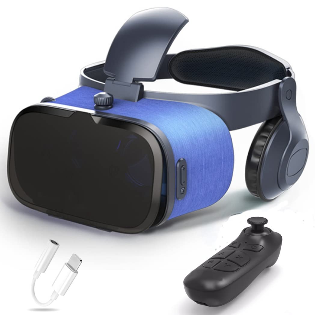 3D VR Headset for iPhone 13 Pro Max/13 Pro/13/12/11 & Samsung Galaxy S21 - Bluetooth Controller Virtual Reality Goggles Compatible with Huawei, Xiaomi Series (Color: F, Size: iOS) - Perfect for Gaming, Movies & Immersive VR Experiences