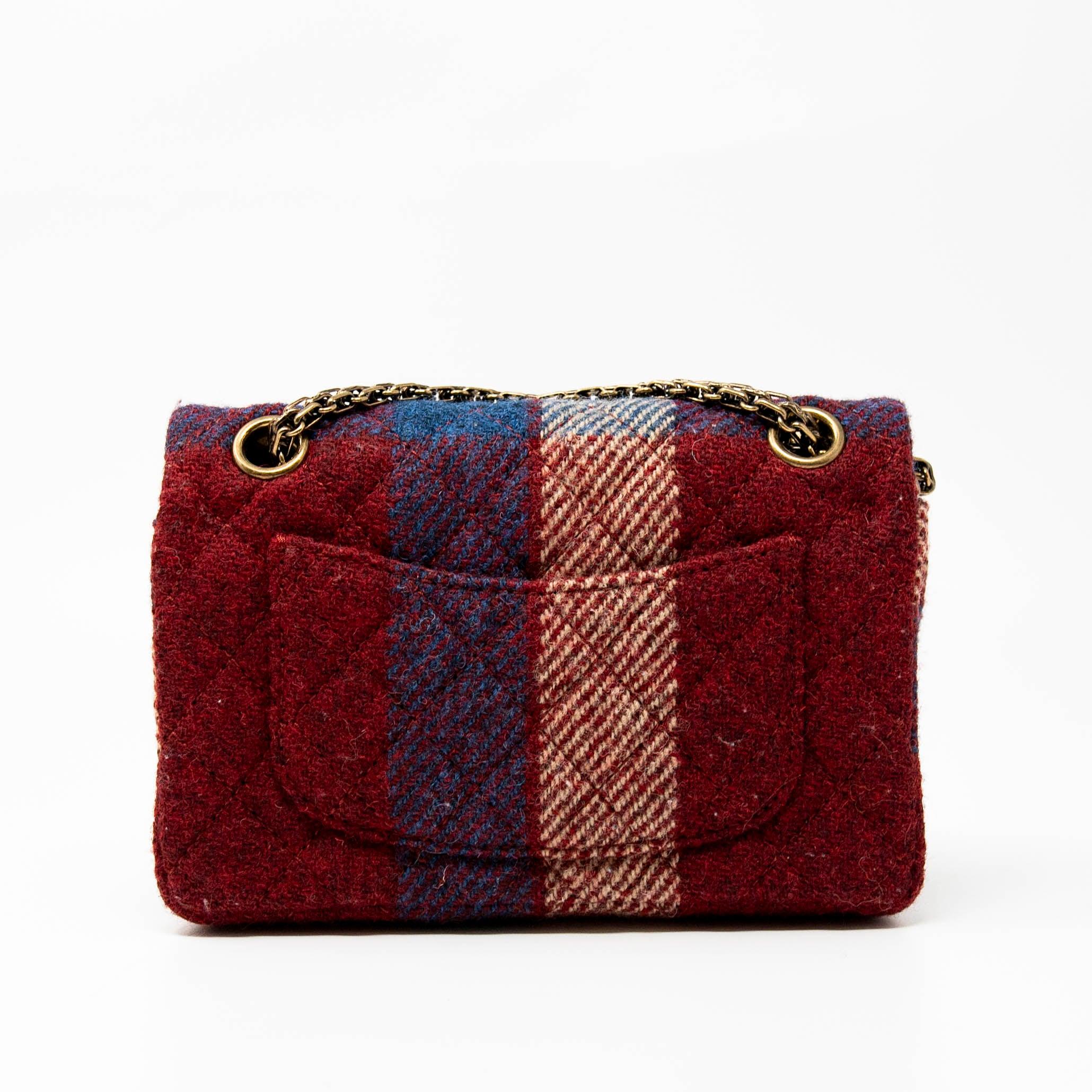 Chanel Red Tweed 2.55 Reissue 224 Flap Bag - Luxury Designer Handbag for Women | Perfect for Evening Events, Parties & Special Occasions