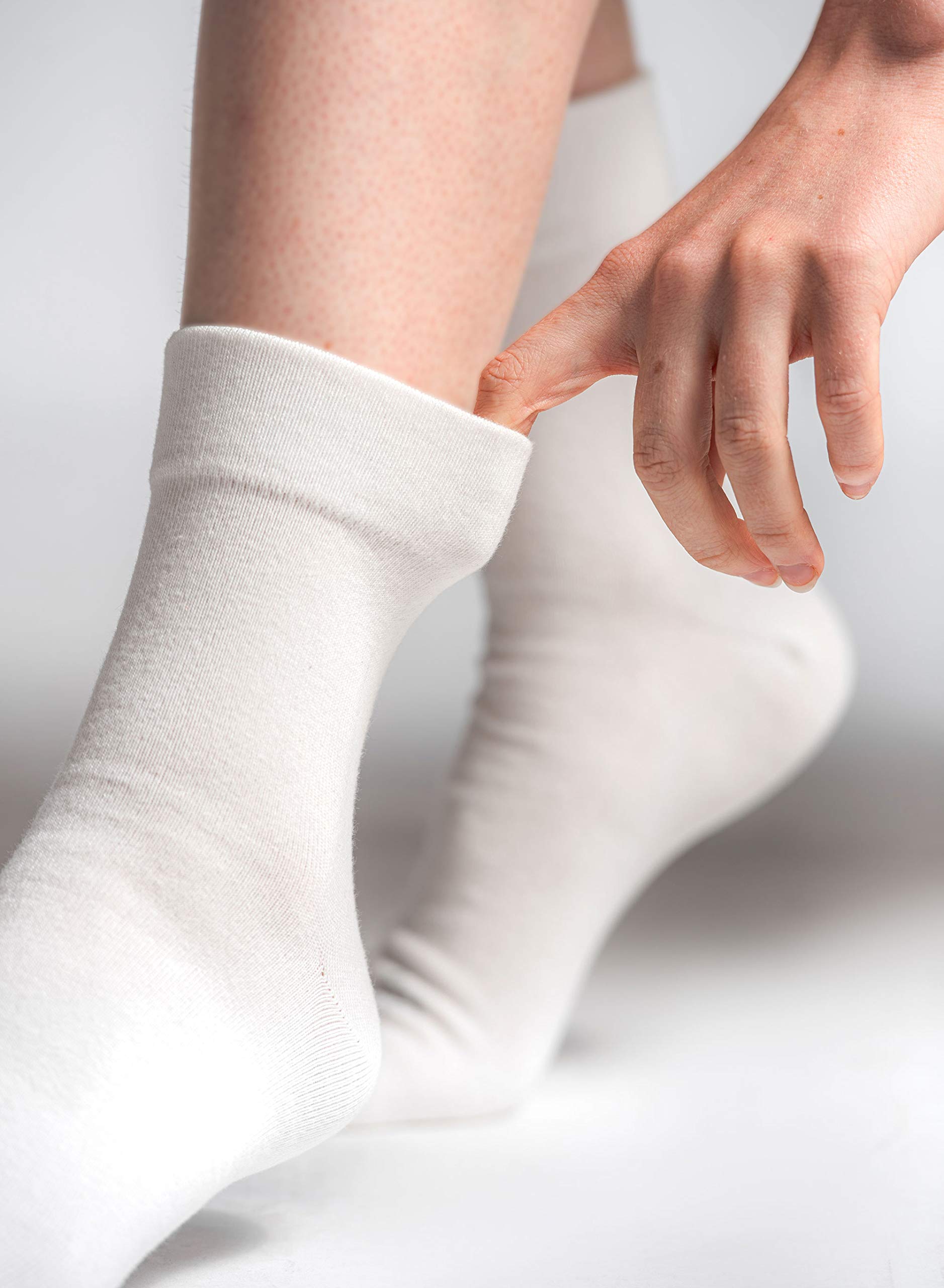 Premium Cotton Crew Socks 6-Pack - Unisex High Ankle for Sports & Casual Wear