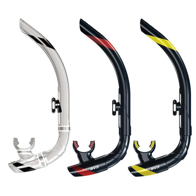 Atomic Aquatics SV1 Contour Snorkel - Comfortable & Durable Snorkeling Gear for Scuba Diving, Swimming & Underwater Exploration