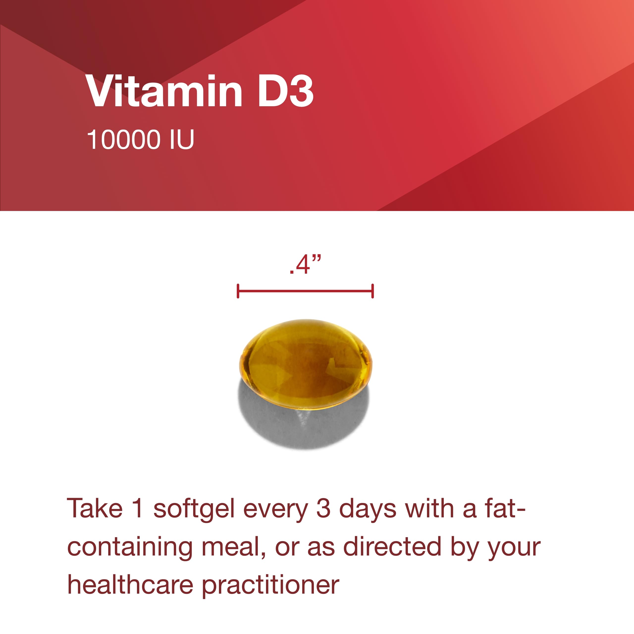 PROTOCOL FOR LIFE BALANCE High Potency Vitamin D3 10,000 IU Softgels - Immune System Support, Bone & Teeth Health - 120 Count - Great for Winter Wellness & Indoor Lifestyle