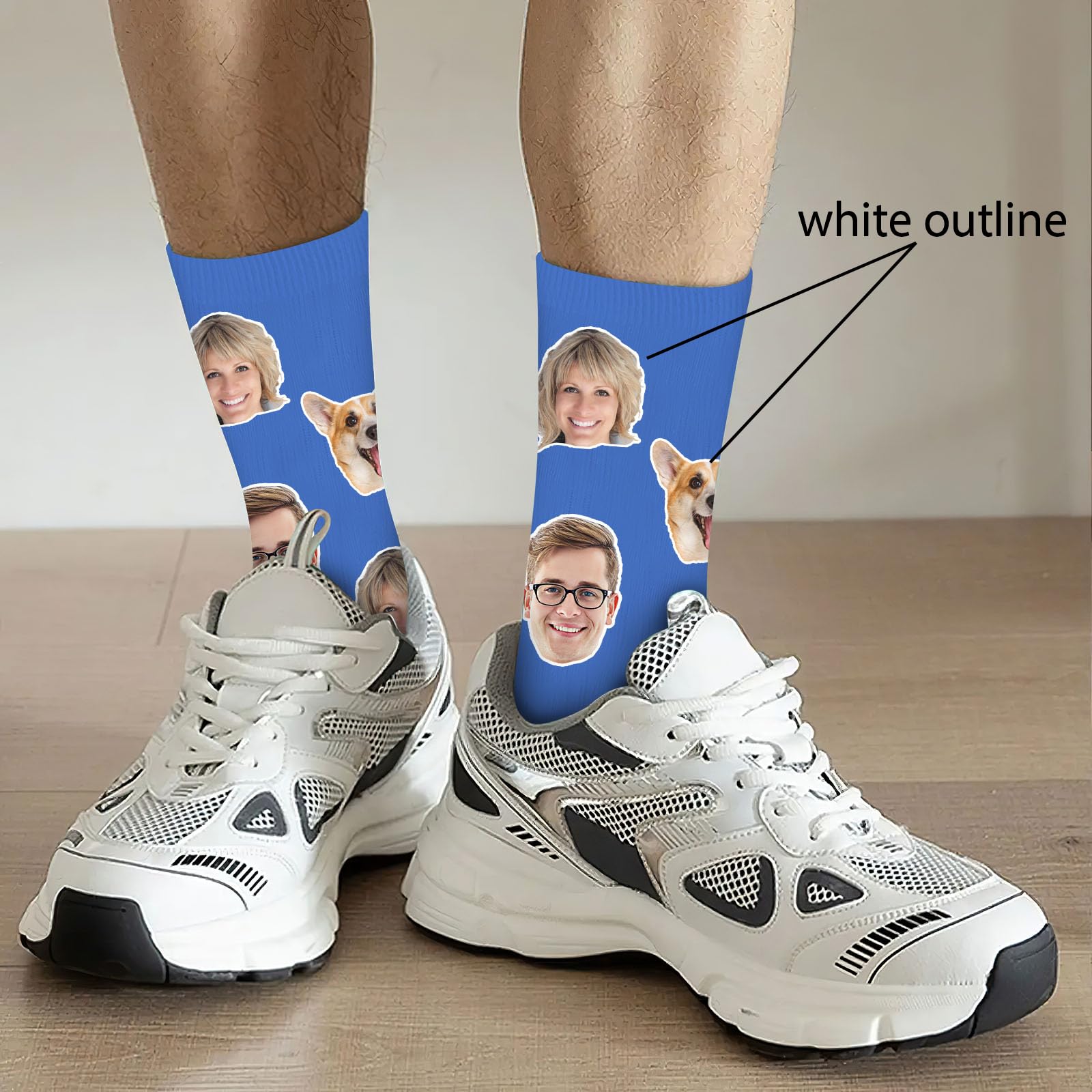 Custom Photo Socks - Personalized Face Socks for Men & Women | Unique Novelty Gift for Birthdays, Anniversaries & Couples | Fun Printed Socks for Everyday Wear & Special Occasions
