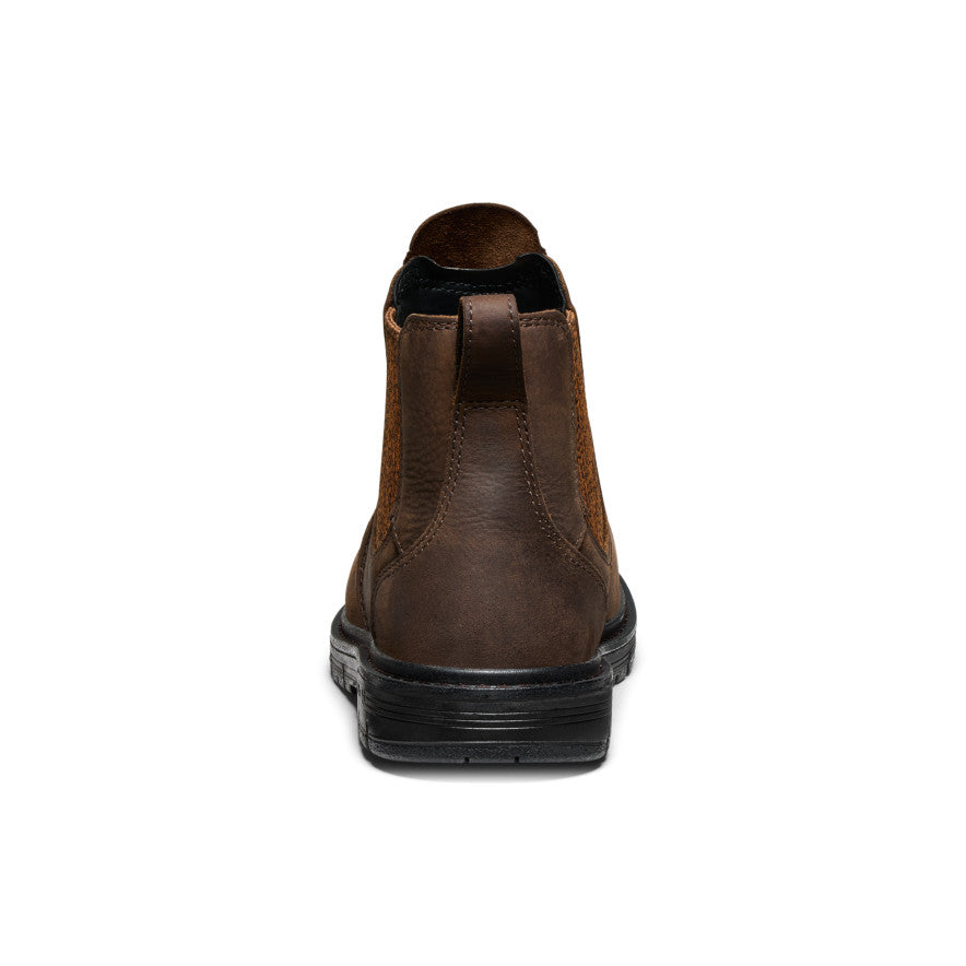Women's San Jose Chelsea 90° Heel Boot with Aluminum Toe - Cascade Brown/Black | Comfortable & Stylish for Work, Outdoor & Casual Wear